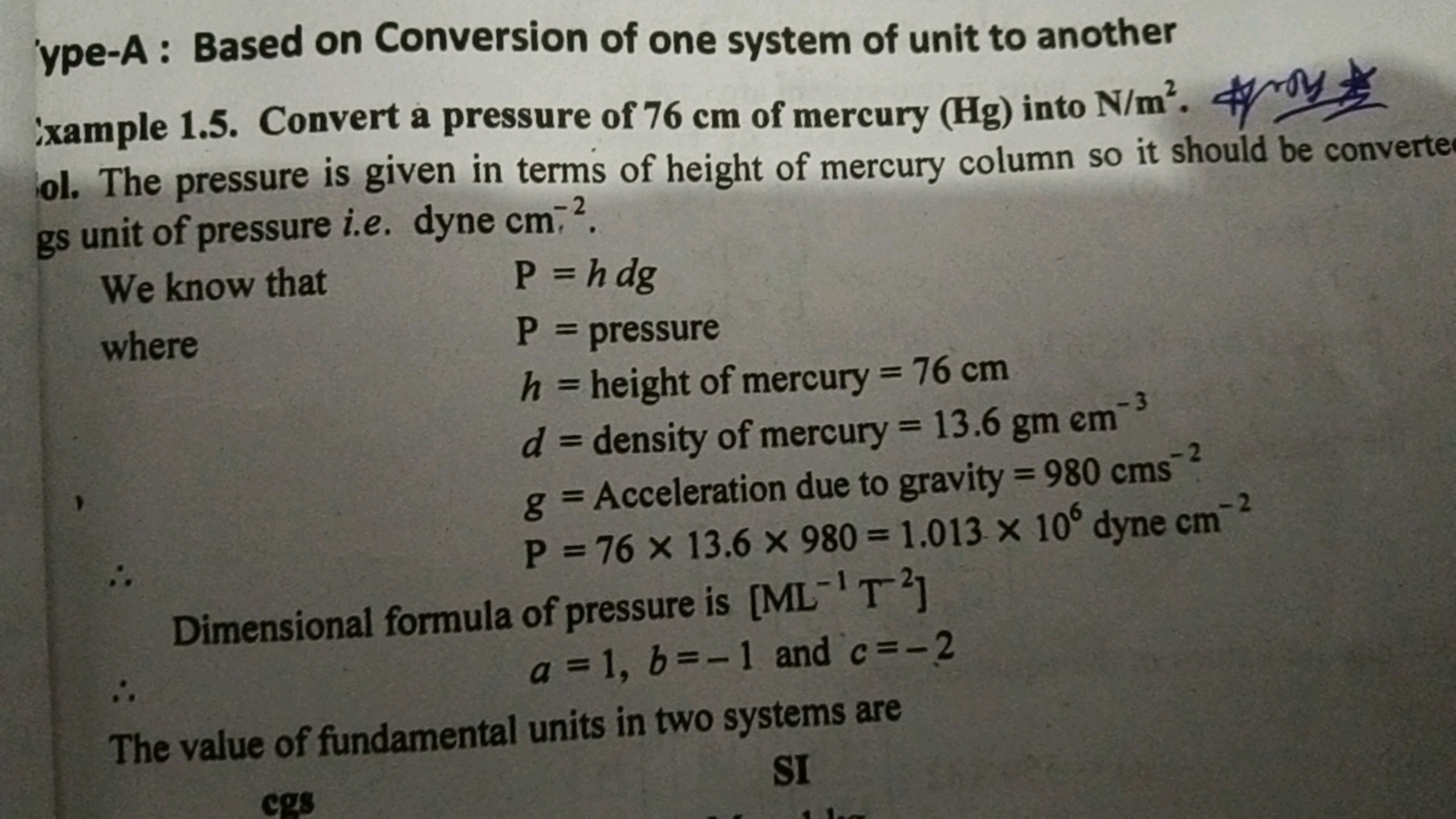 ype-A : Based on Conversion of one system of unit to another
ixample 1