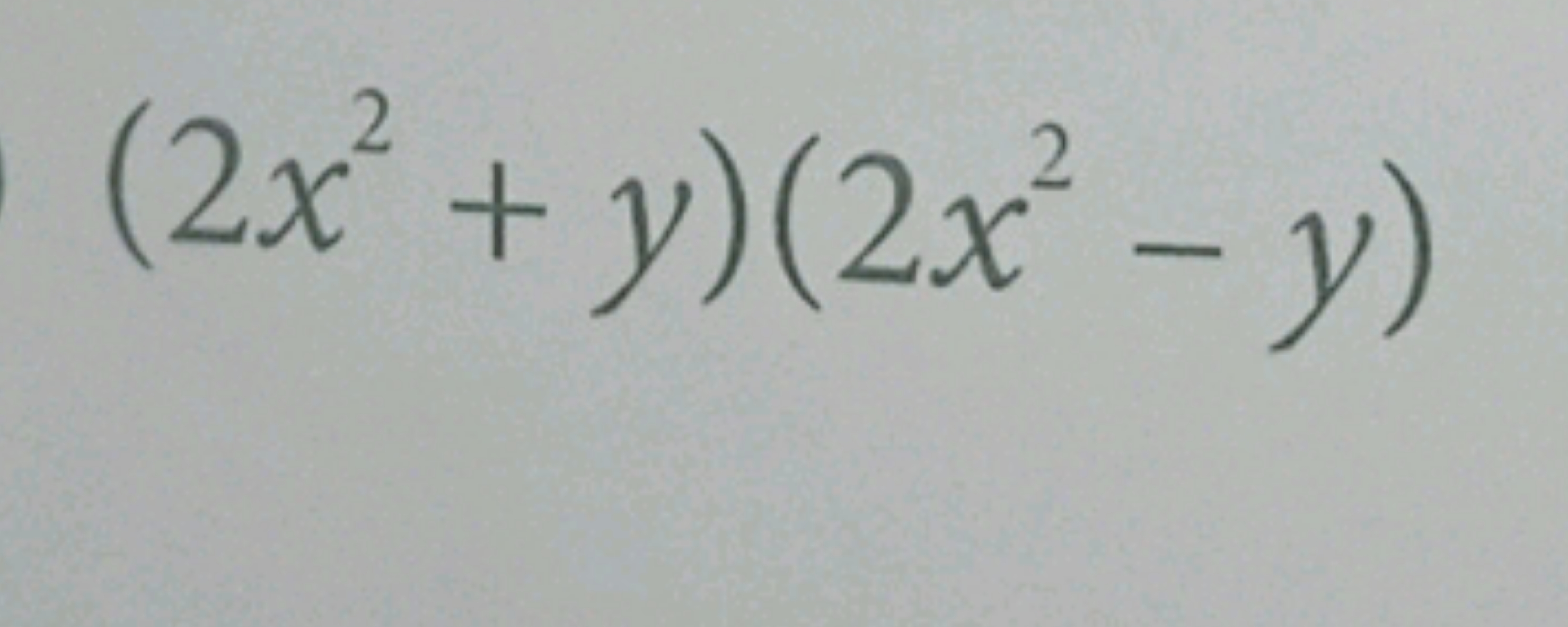 (2x2+y)(2x2−y)