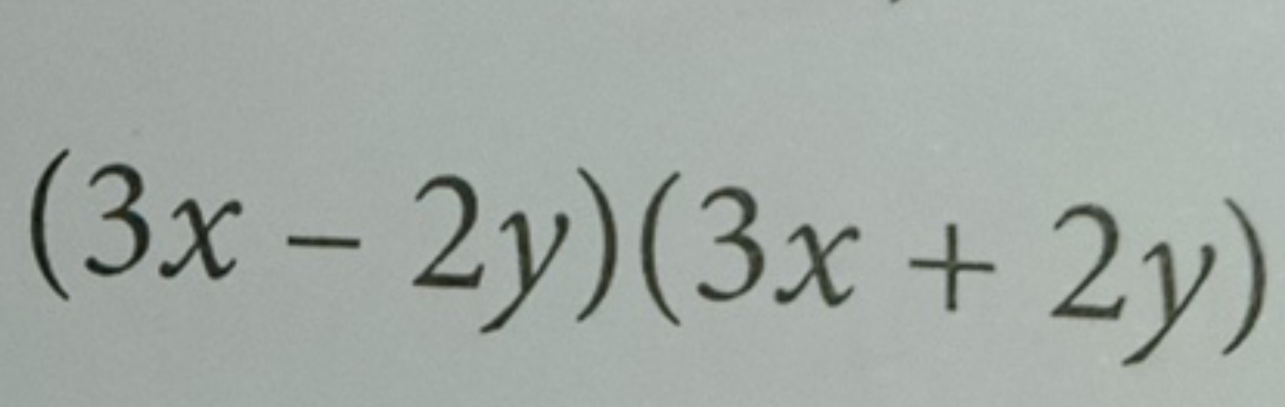 (3x−2y)(3x+2y)