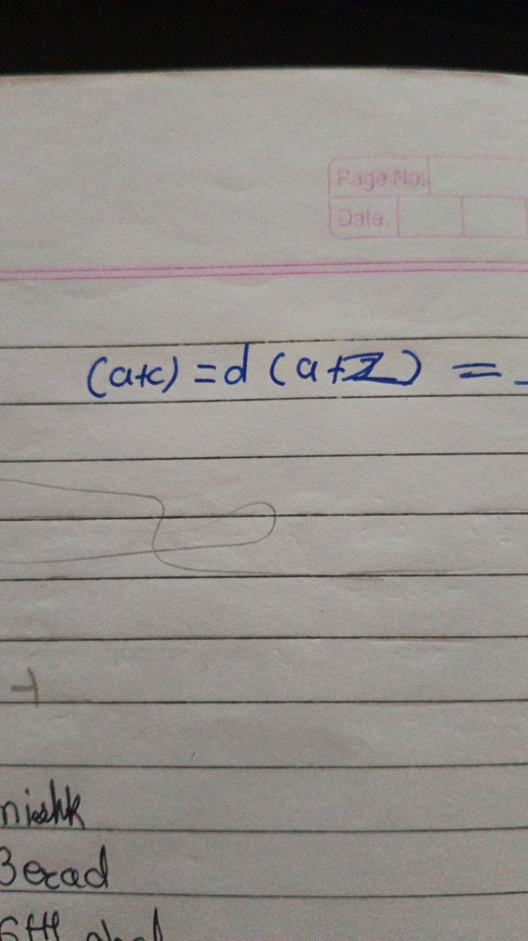 (a+c)=d(a+z)=