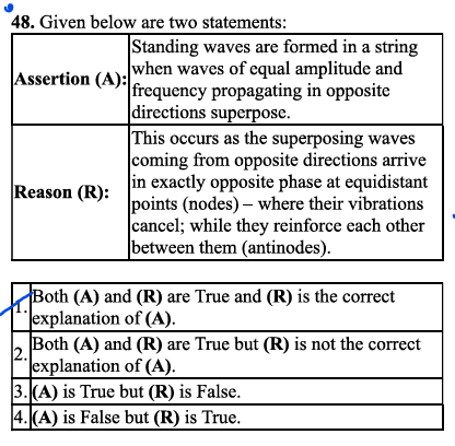 48. Given below are two statements:
\begin{tabular} { | l | l | } 
\hl