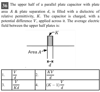 36 The upper half of a parallel plate capacitor with plate area A& pla