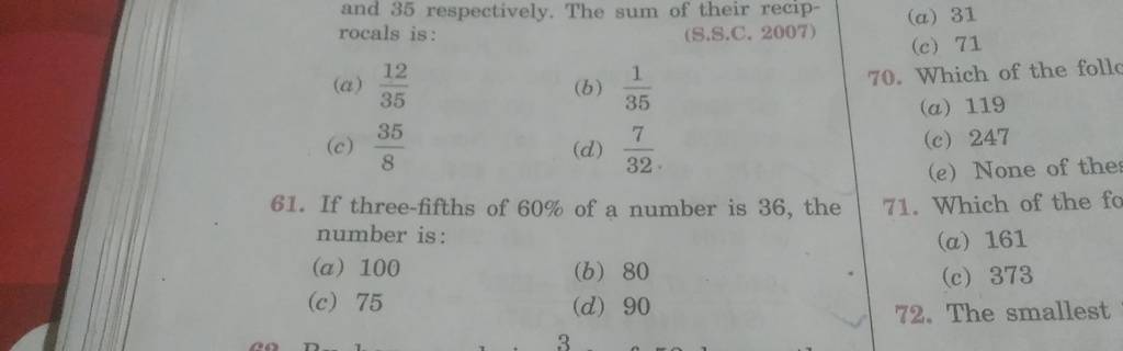 and 35 respectively. The sum of their reciprocals is: