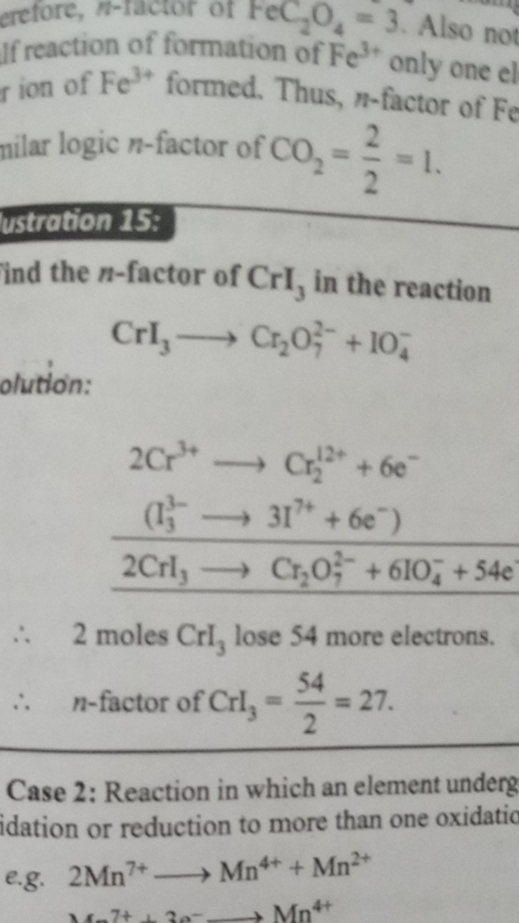 erefore, n-fiactor of FeC2​O4​=3. Also not If reaction of formation of