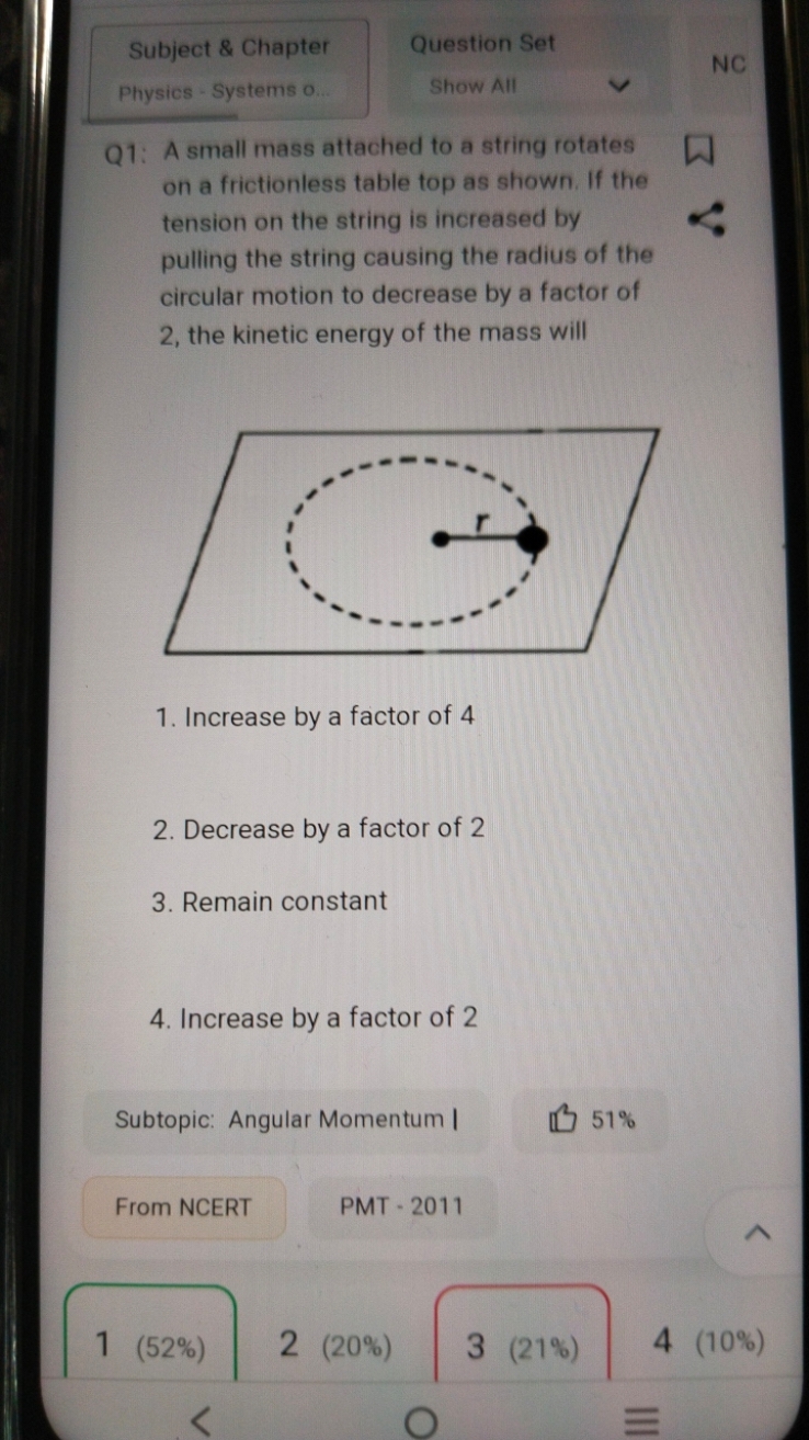 Subject \& Chapter
Question Set
Physics-Systems o.
Shew All
NC

Q1
A s