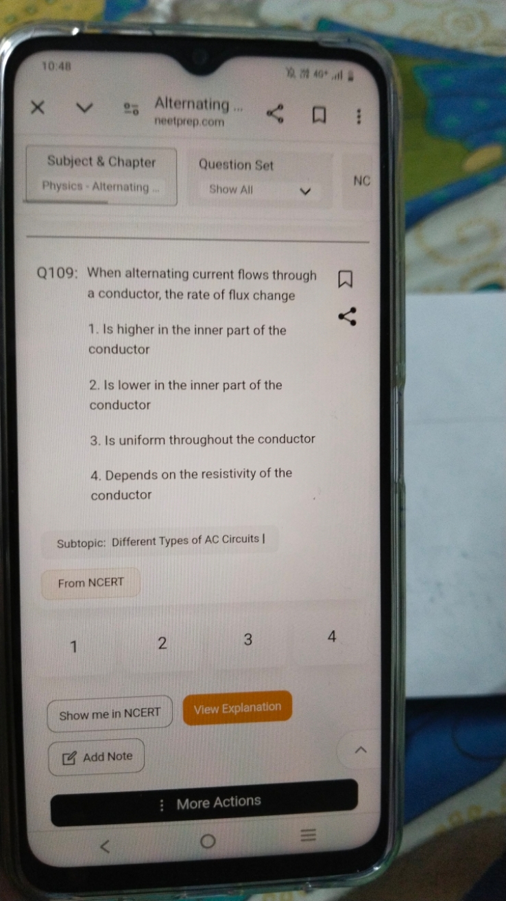 10:48
12,40+a1=
∵
Alternating
neetprep.com
□
Subject \& Chapter
Questi