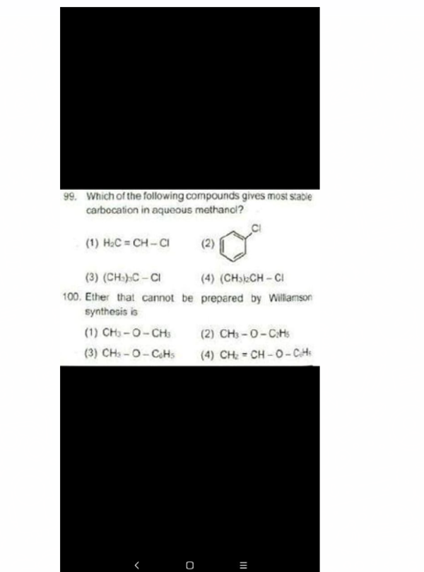 Which of the following compounds gives most stable carbocation in aque