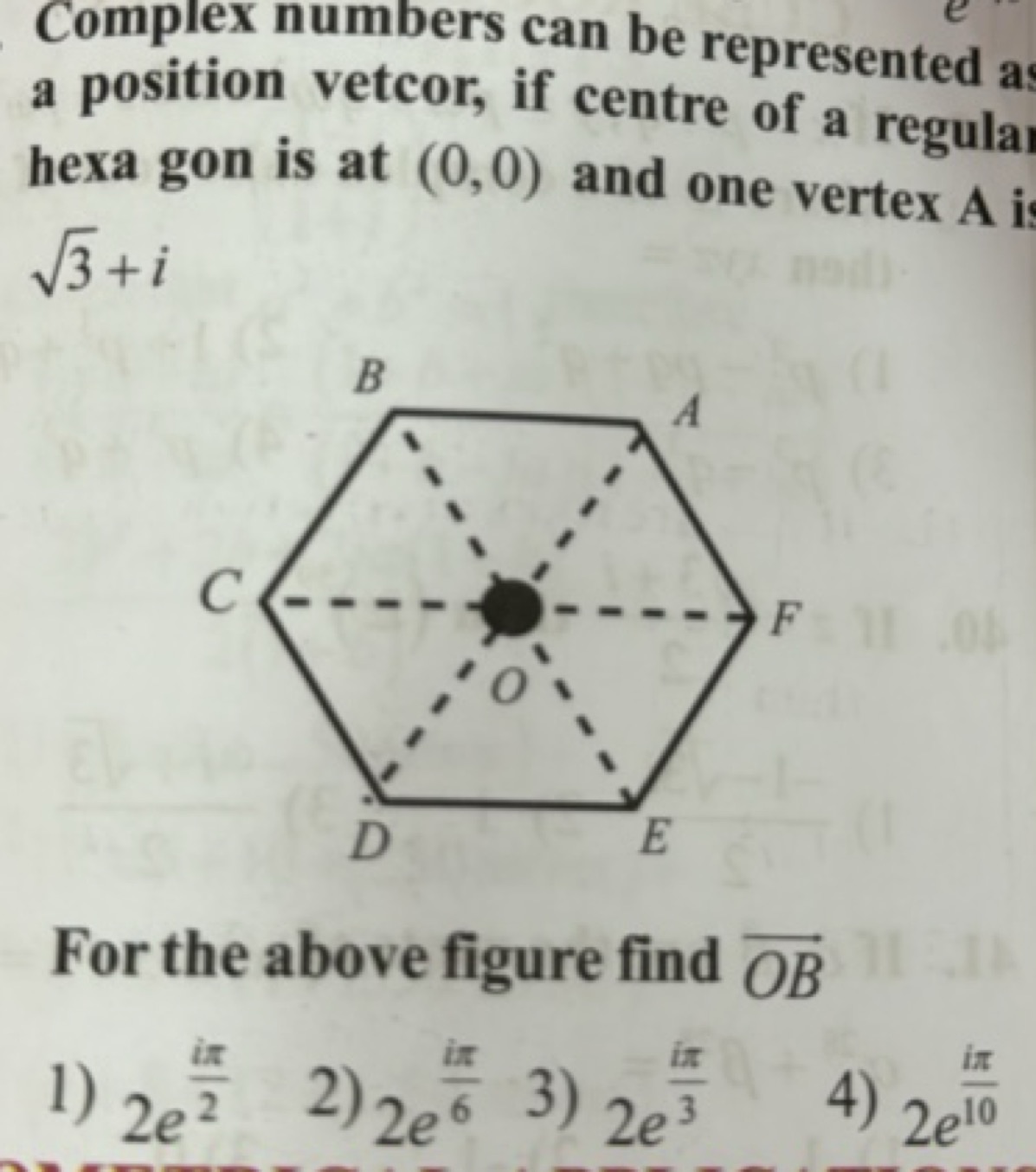 Complex numbers can be represented a a position vetcor, if centre of a