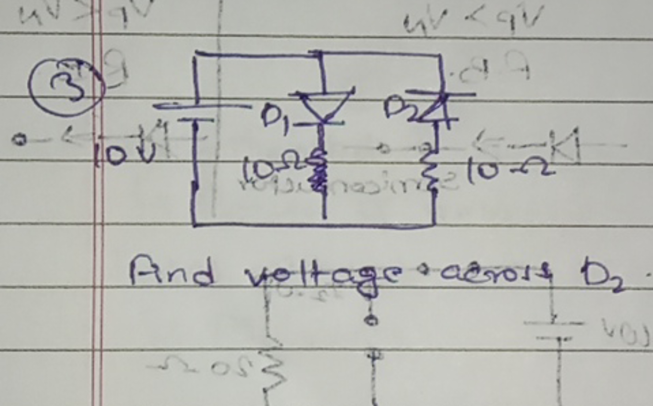 
Find voltage across D2​