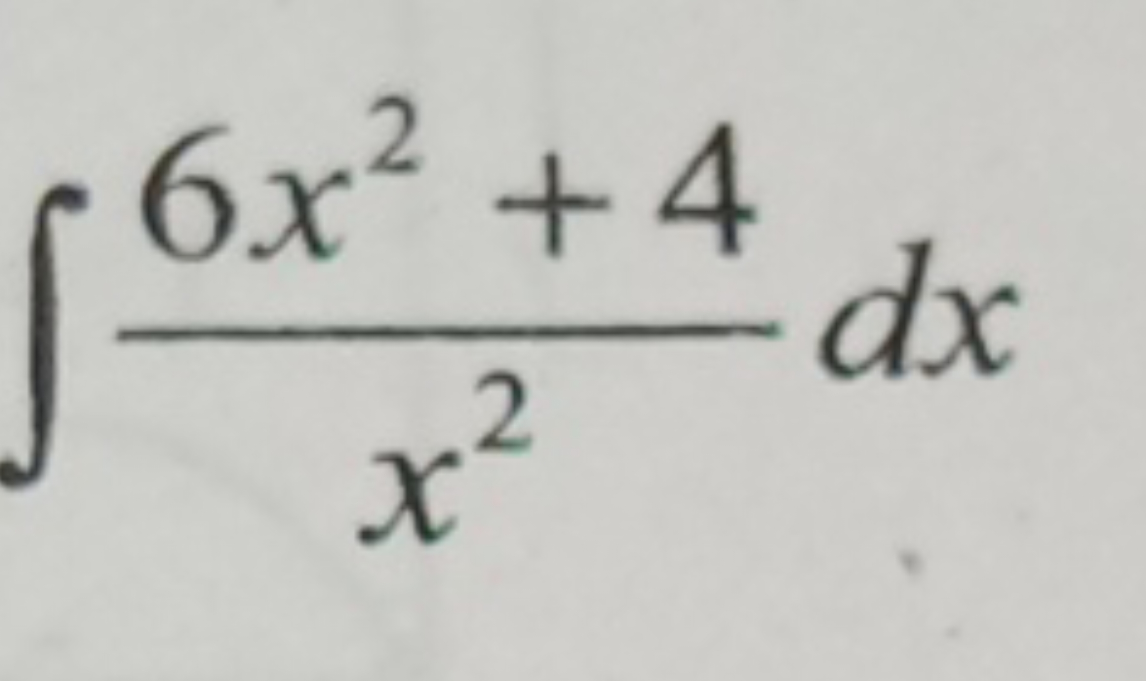 ∫x26x2+4​dx