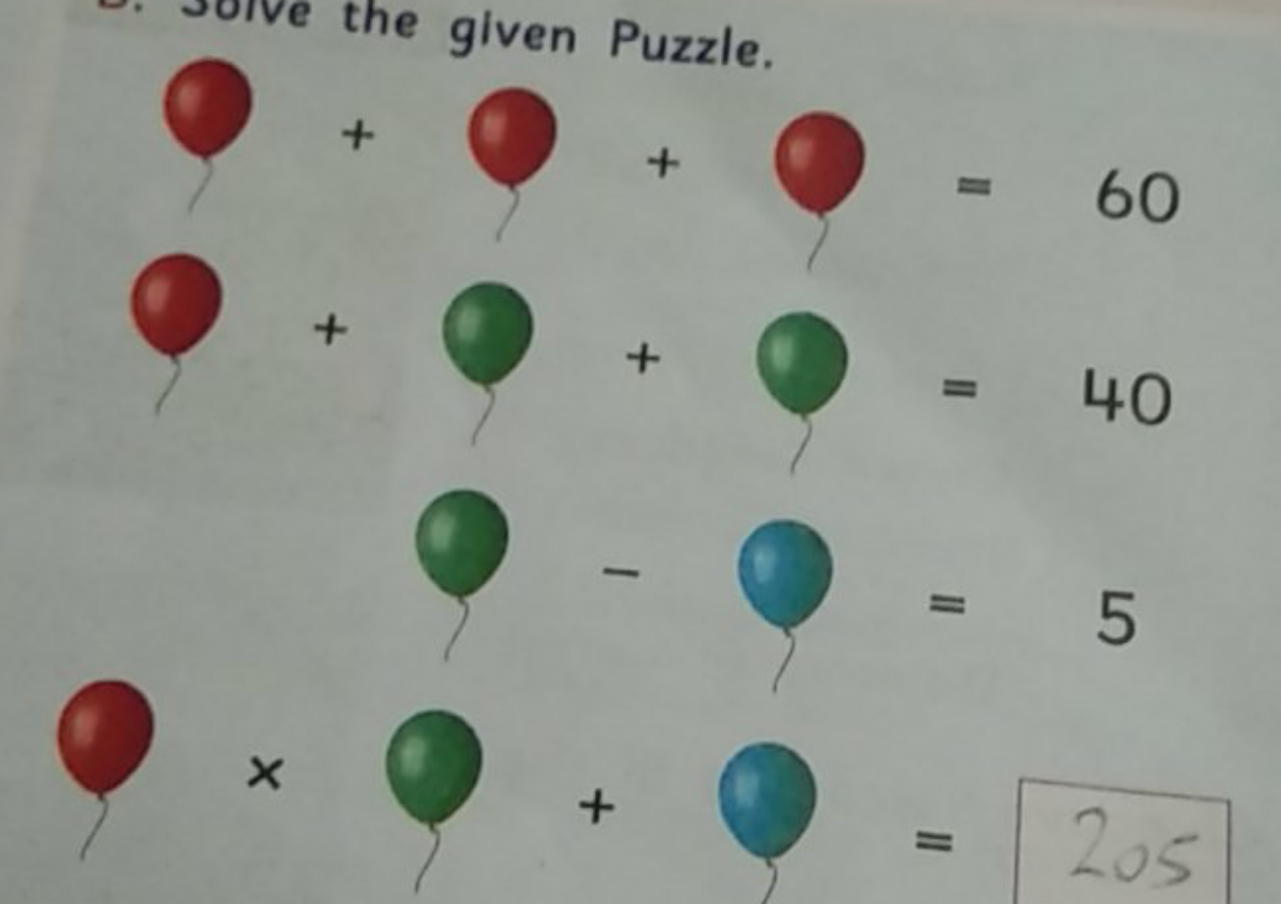 +=+Q=40+Q+Q=5×+O=205​