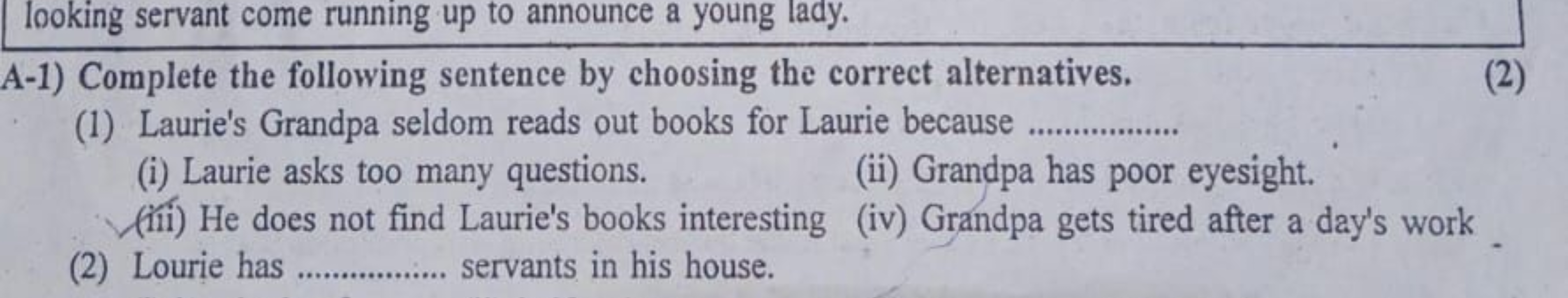 looking servant come running up to announce a young lady.
A-1) Complet