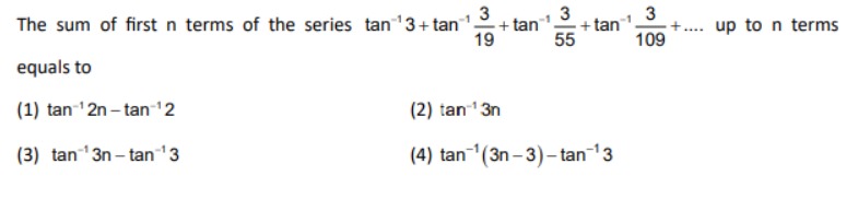 The sum of first n terms of the series tan−13+tan−1193​+tan−1553​+tan−