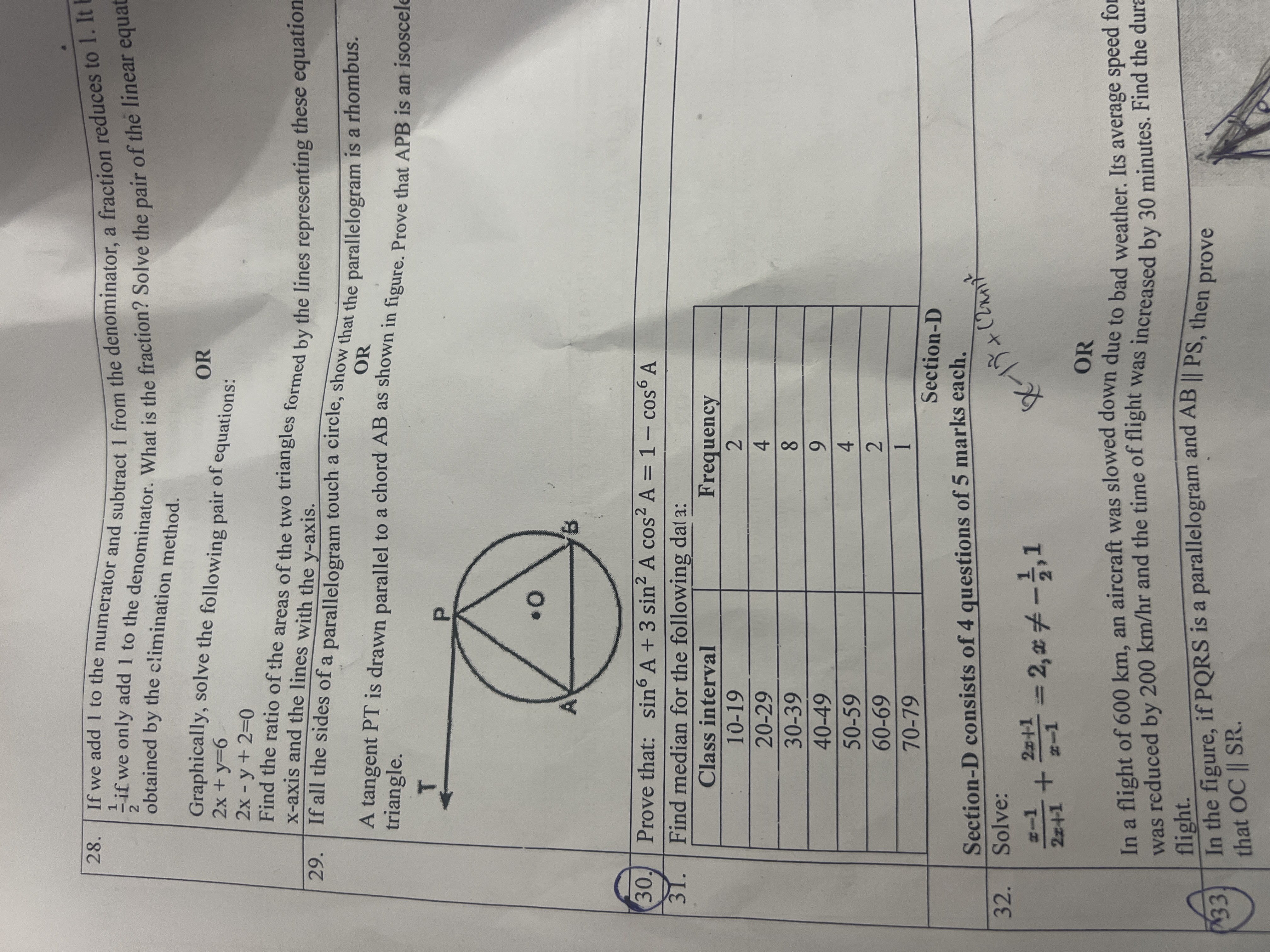 28. If we add I to the numerator and subtract 1 from the denominator, 