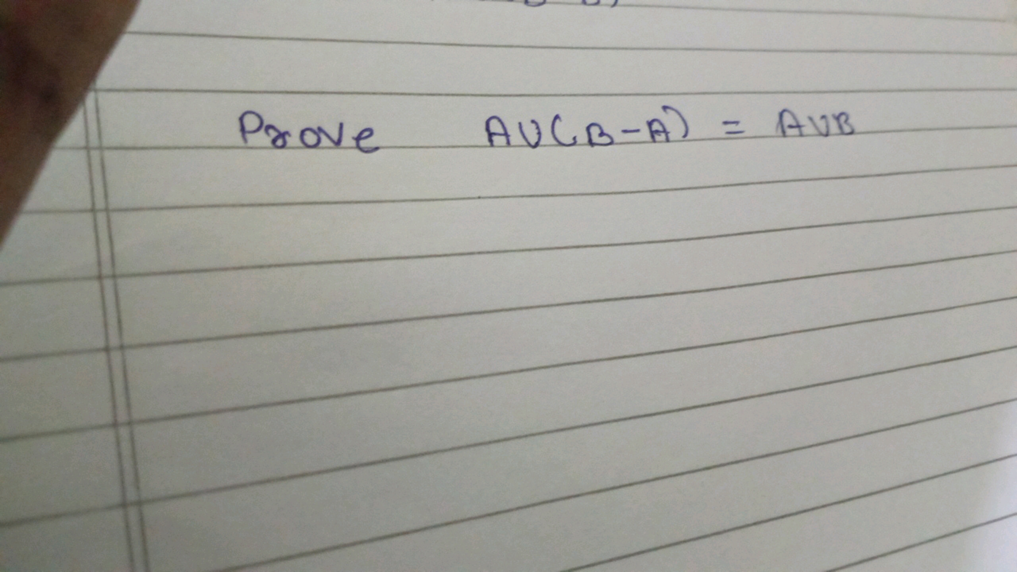 Prove A∪(B−A)=A∪B