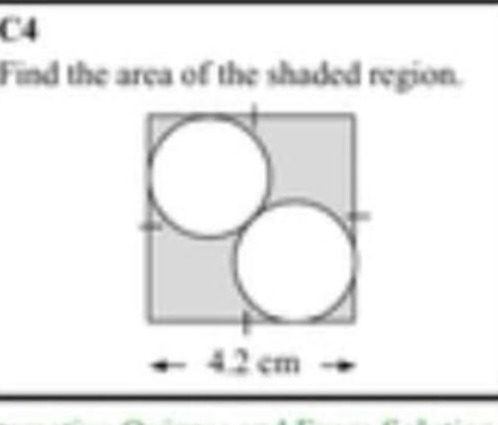 C4
find the area of the shaded region.
