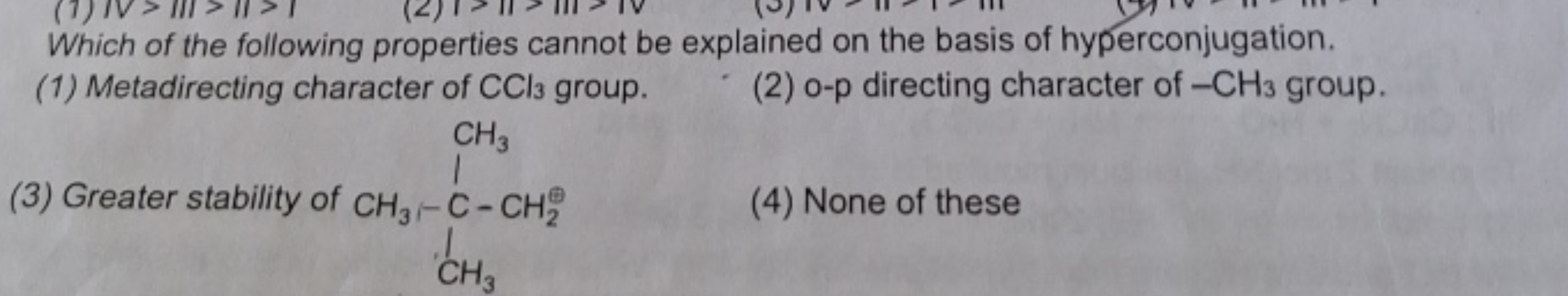 Which of the following properties cannot be explained on the basis of 