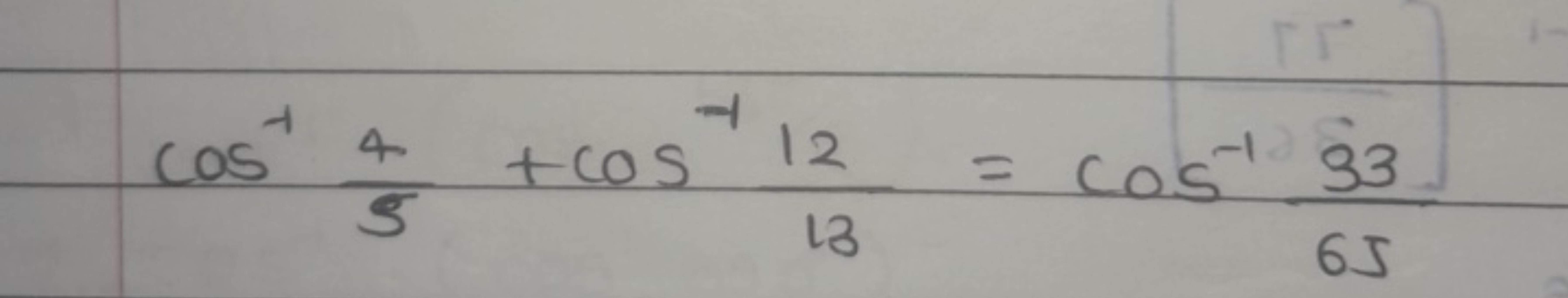 cos−154​+cos−11312​=cos−16533​