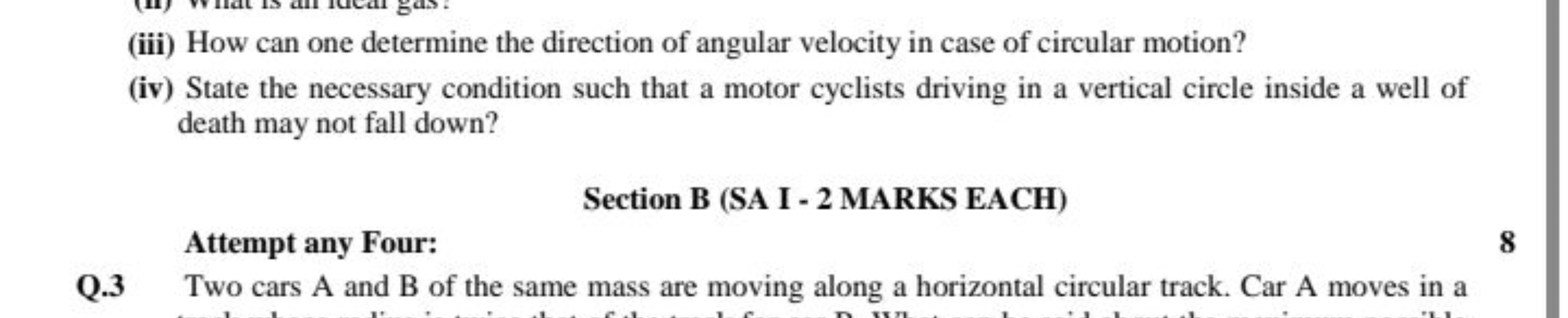 (iii) How can one determine the direction of angular velocity in case 