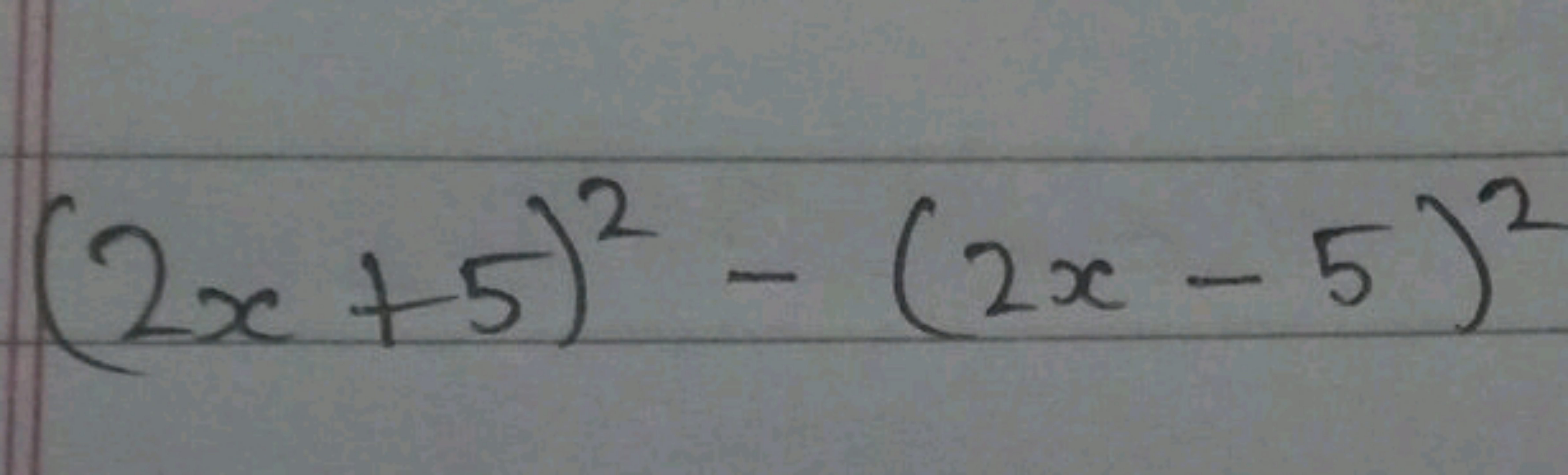 (2x+5)2−(2x−5)2