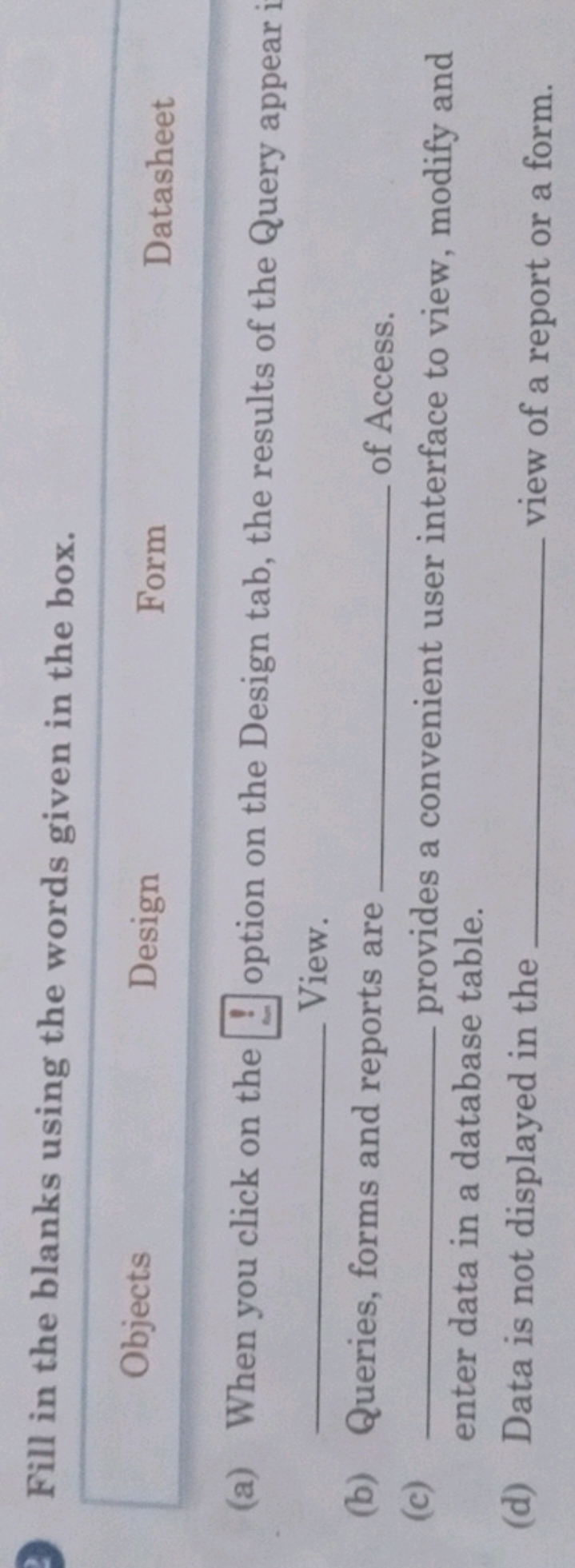 Fill in the blanks using the words given in the box.
\begin{tabular} {