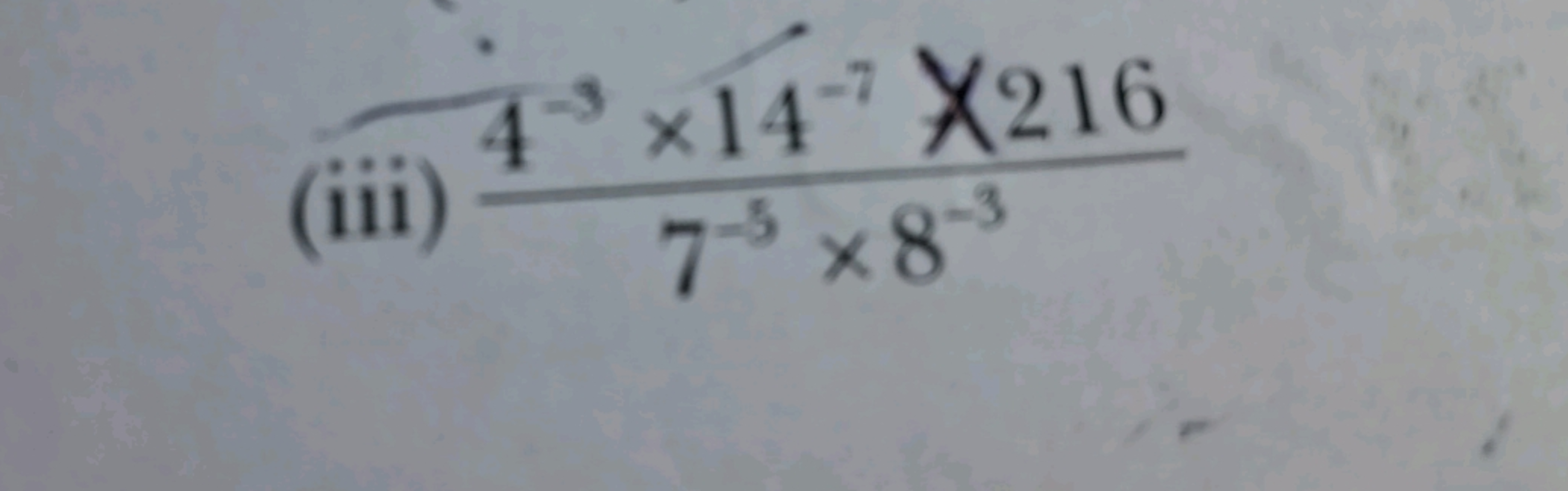 (iii) 7−5×8−34−3×14−7×216​