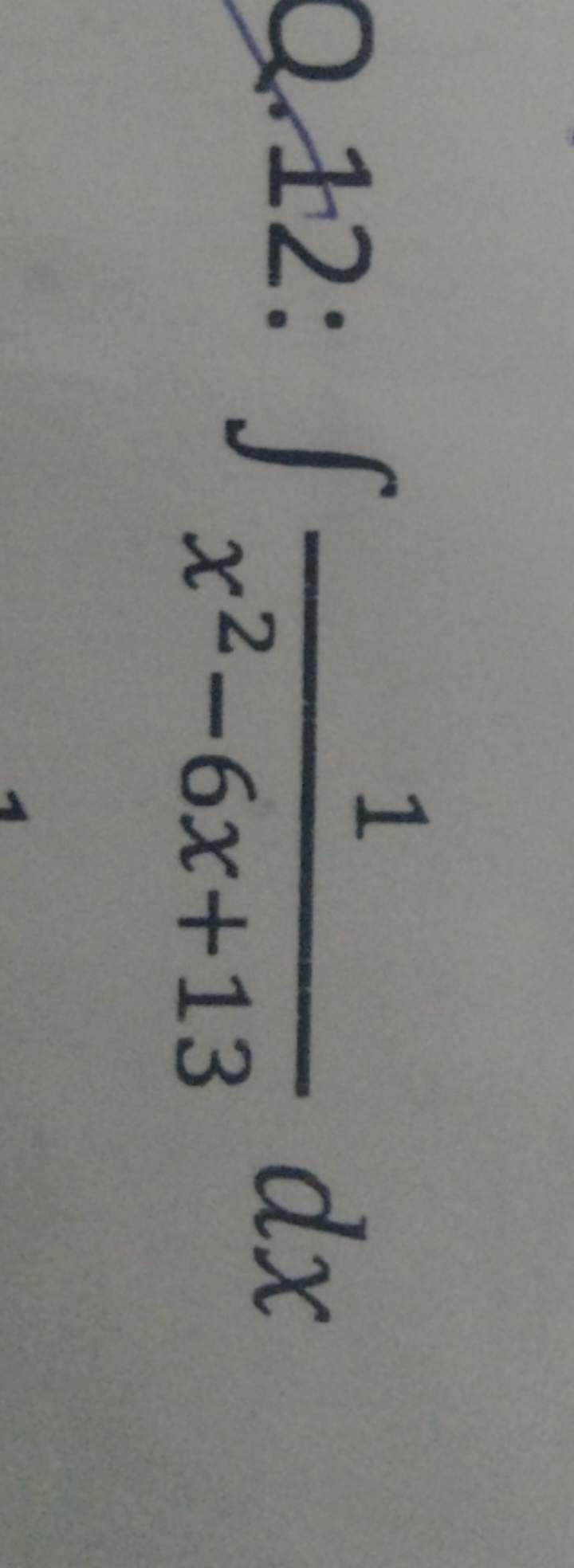 Q. 12: ∫x2−6x+131​dx