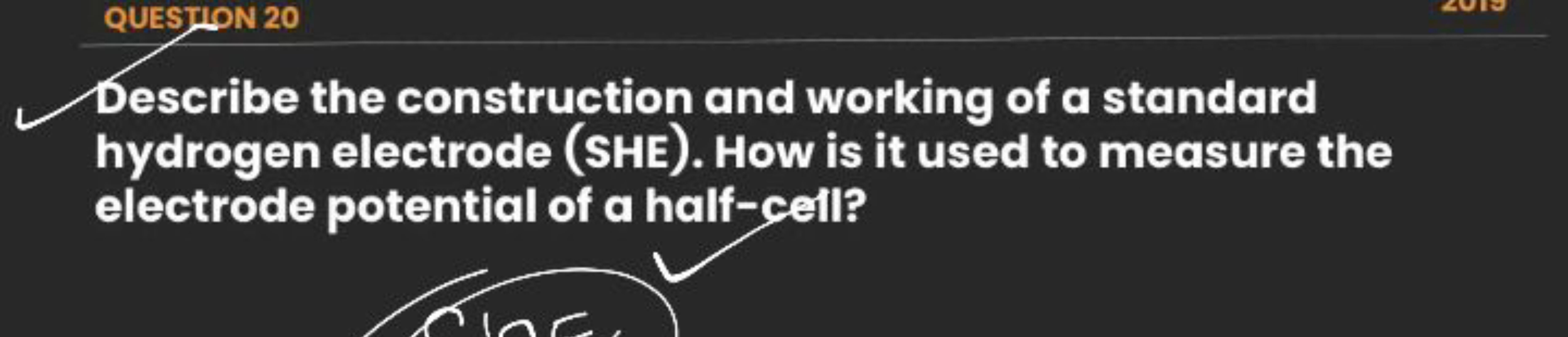 bescribe the construction and working of a standard hydrogen electrode