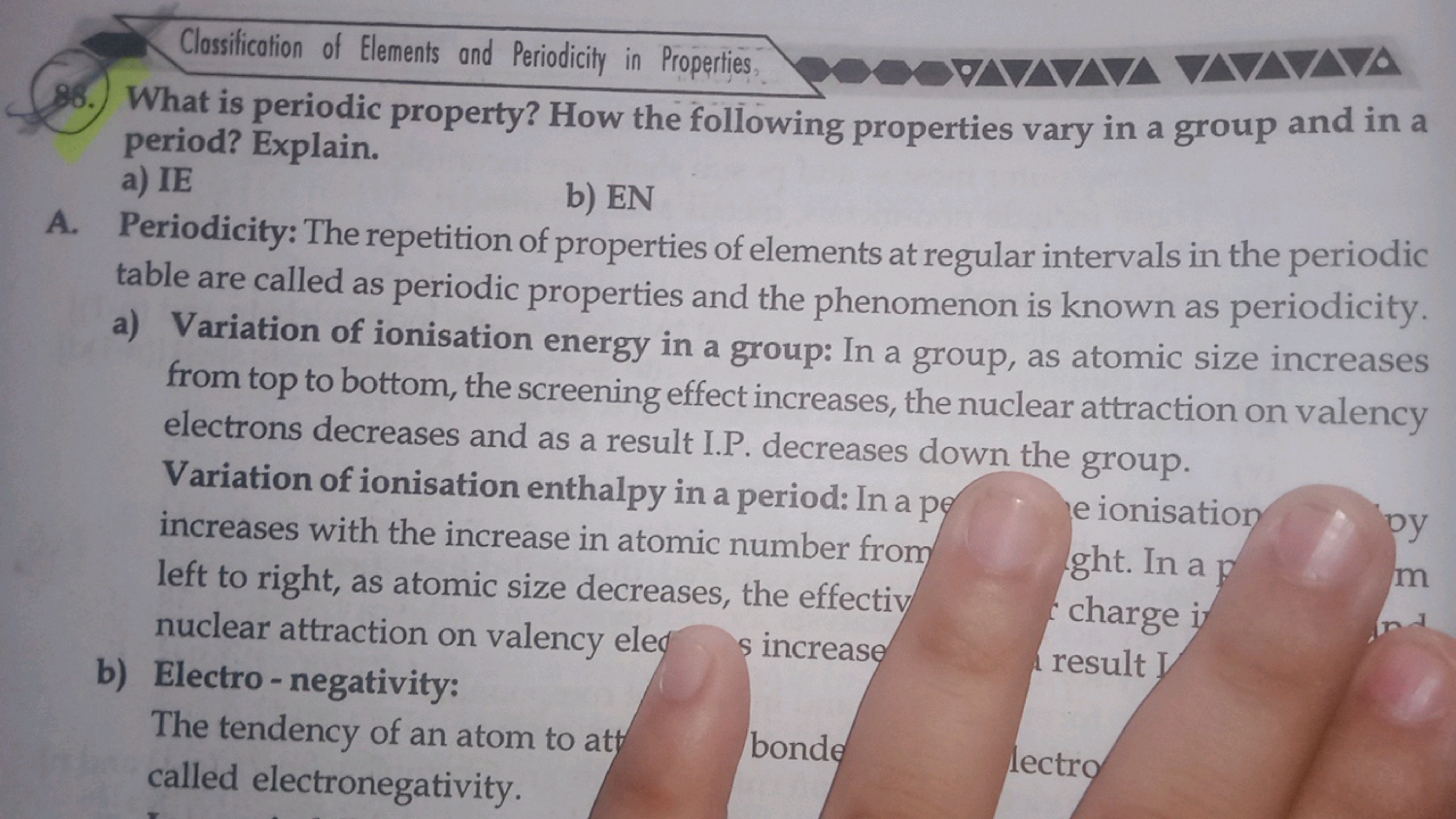 Clossitication of Elements and Periodicity in Properties,
88. What is 