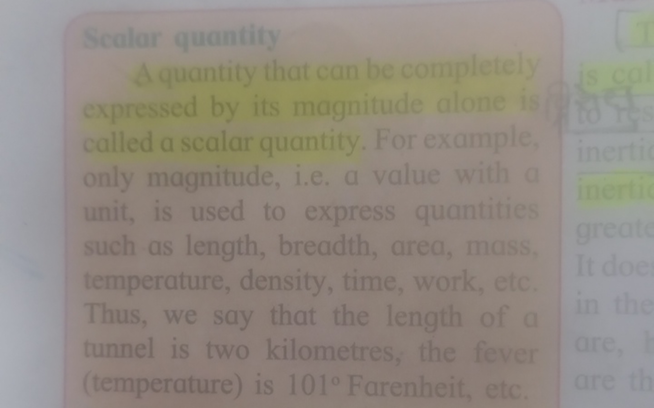 Scalar quantity expressed by its magnitude alone is called a scalar qu