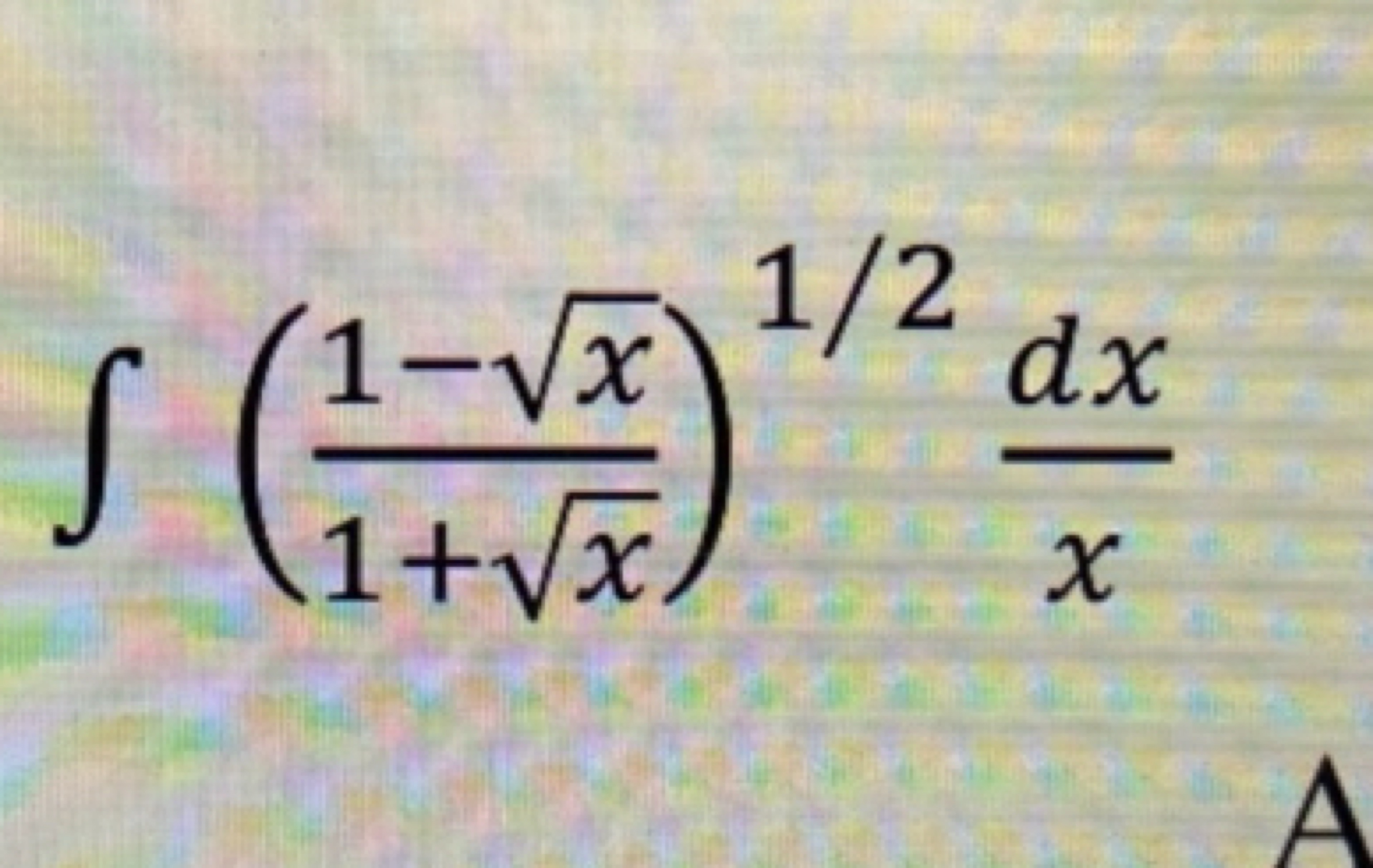 ∫(1+x​1−x​​)1/2xdx​