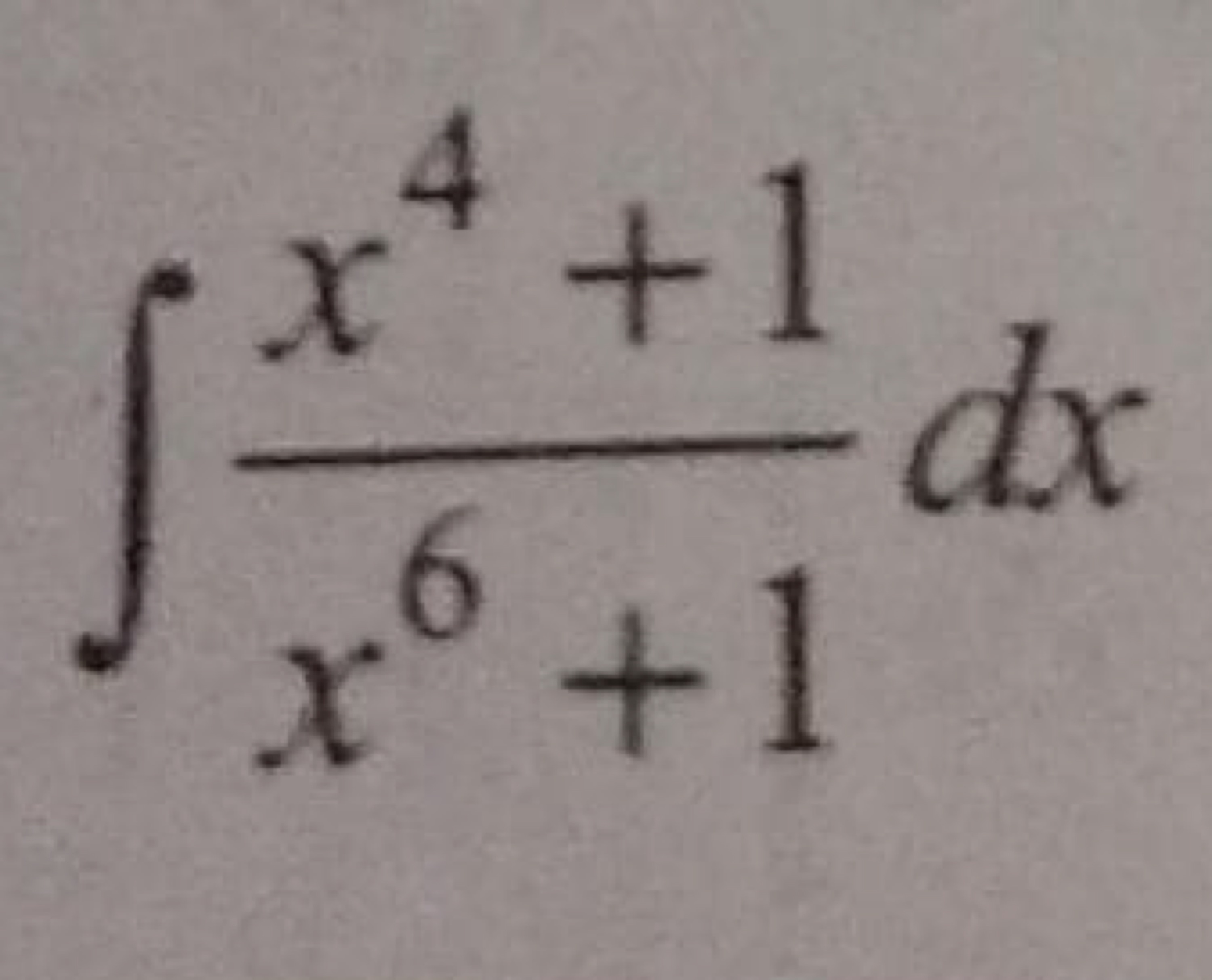 ∫x6+1x4+1​dx