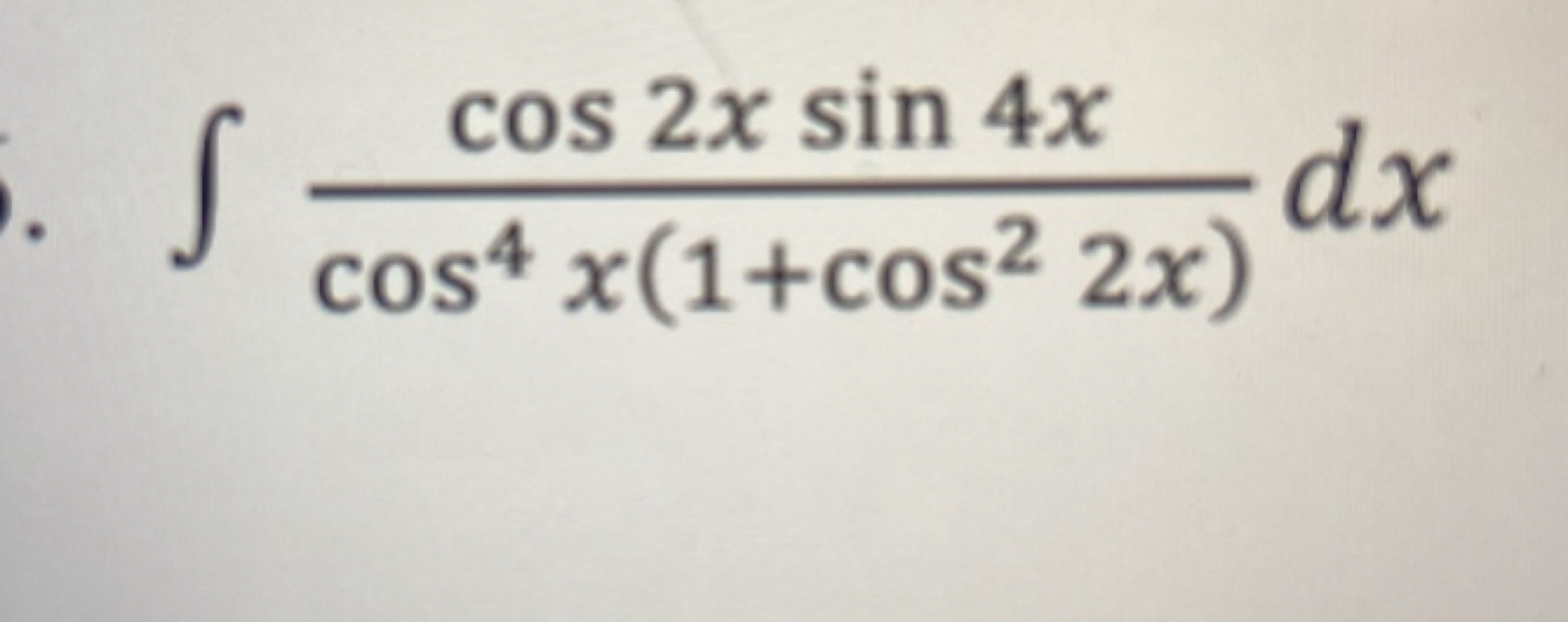 ∫cos4x(1+cos22x)cos2xsin4x​dx