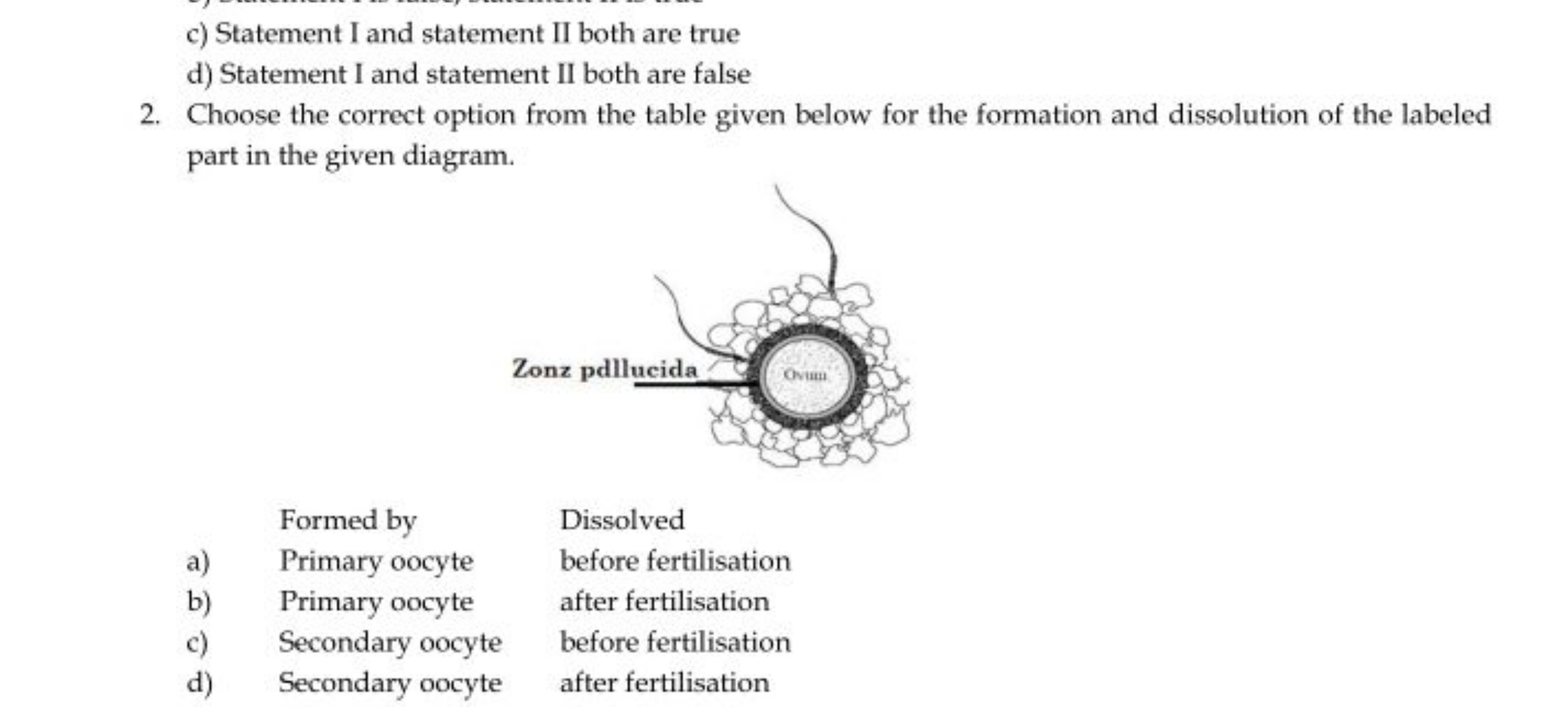 c) Statement I and statement II both are true
d) Statement I and state