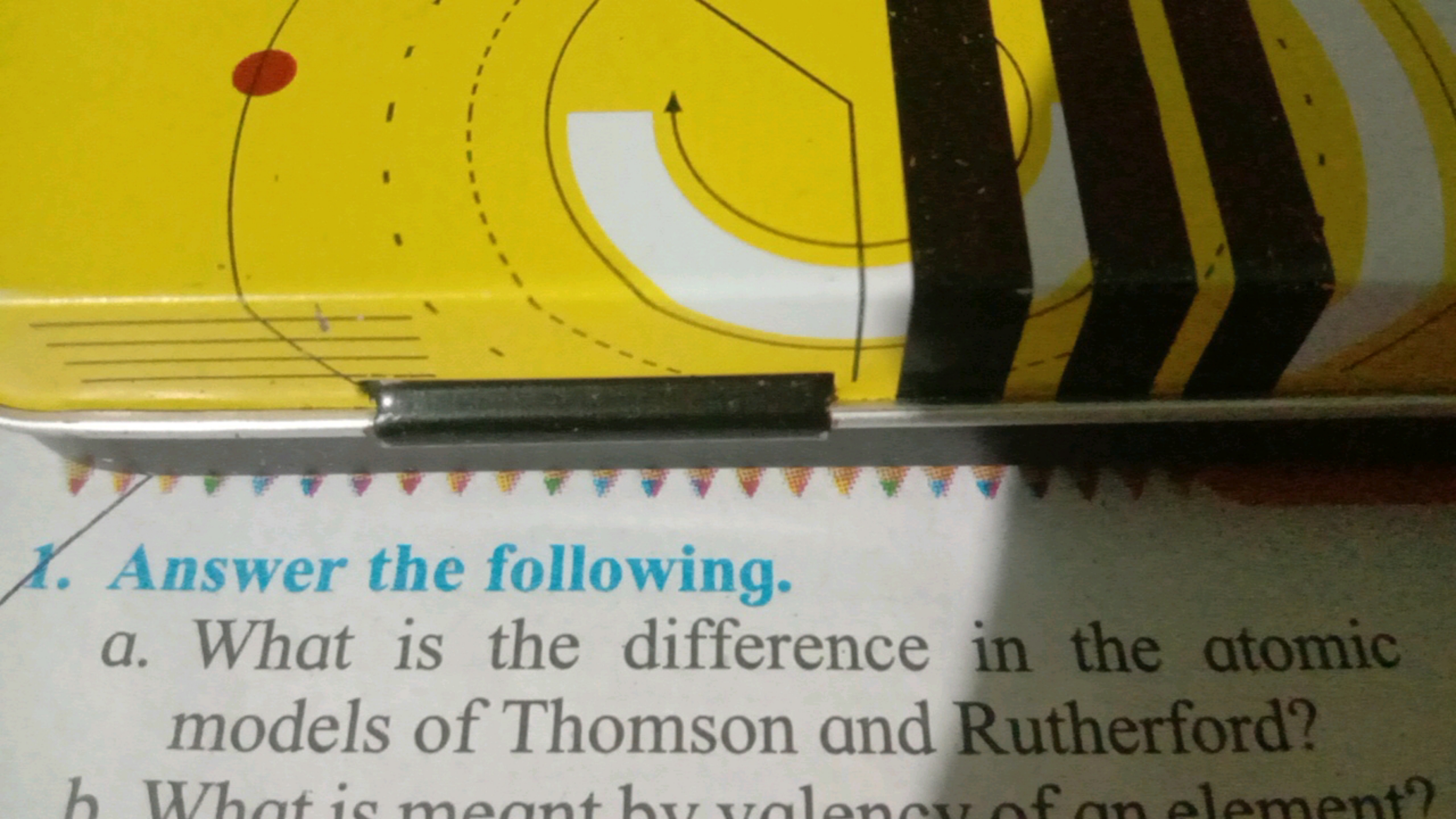 1. Answer the following.
a. What is the difference in the atomic model