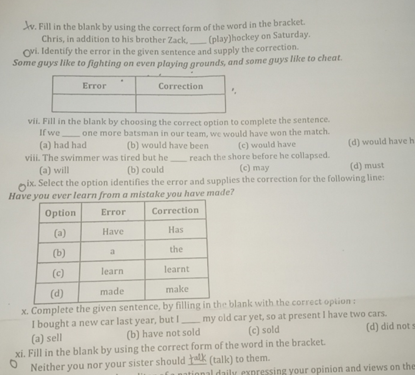 tv. Fill in the blank by using the correct form of the word in the bra