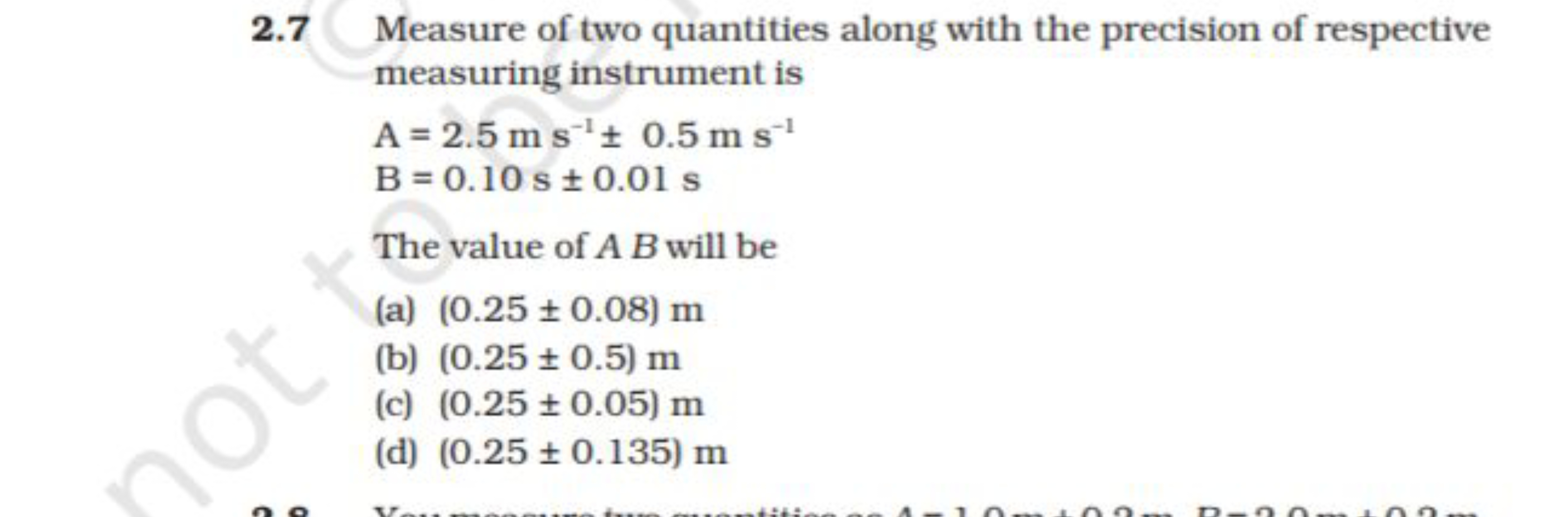 2.7 Measure of two quantities along with the precision of respective m