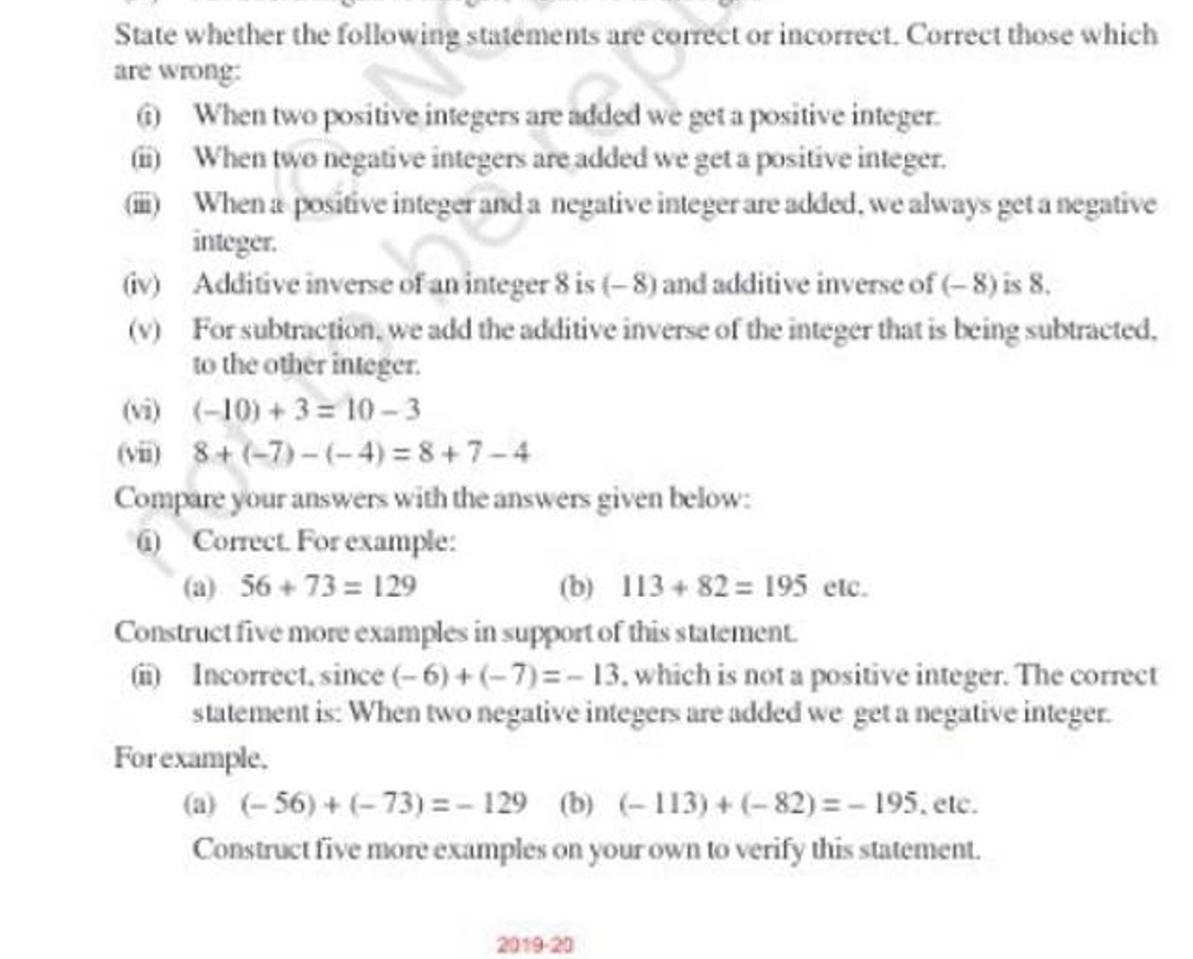 State whether the following statements are correct or incorrect. Corre