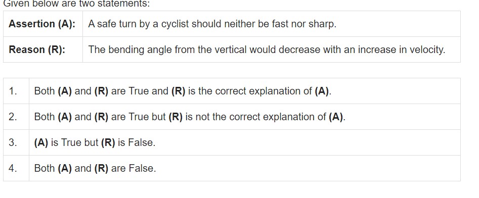 Given below are two statements:
\begin{tabular} { | l | l | } 
\hline 