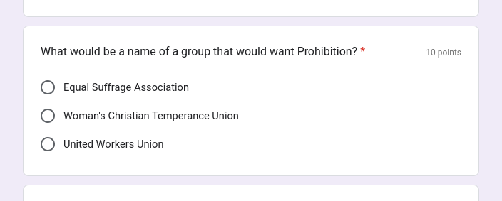 What would be a name of a group that would want Prohibition? *