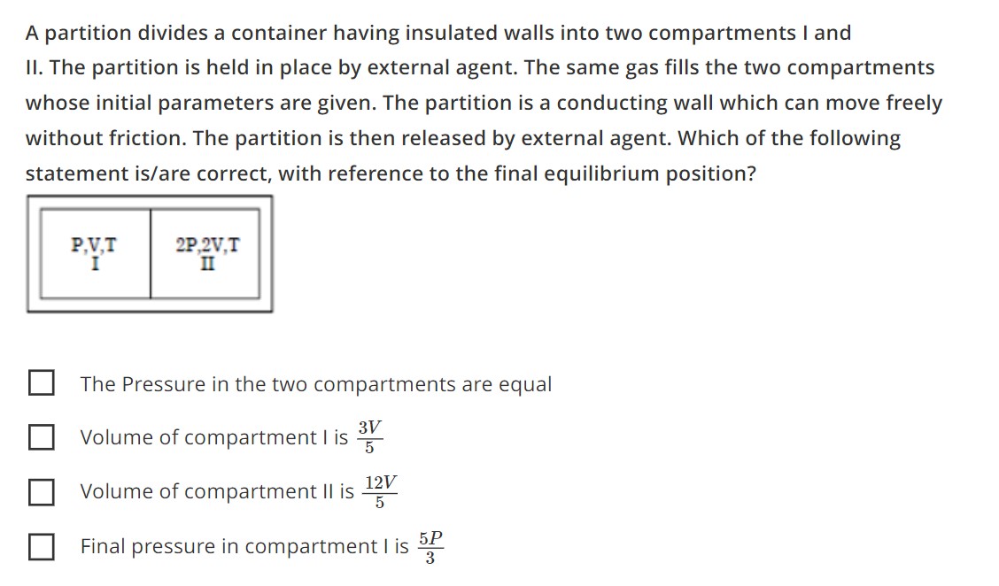 A partition divides a container having insulated walls into two compar