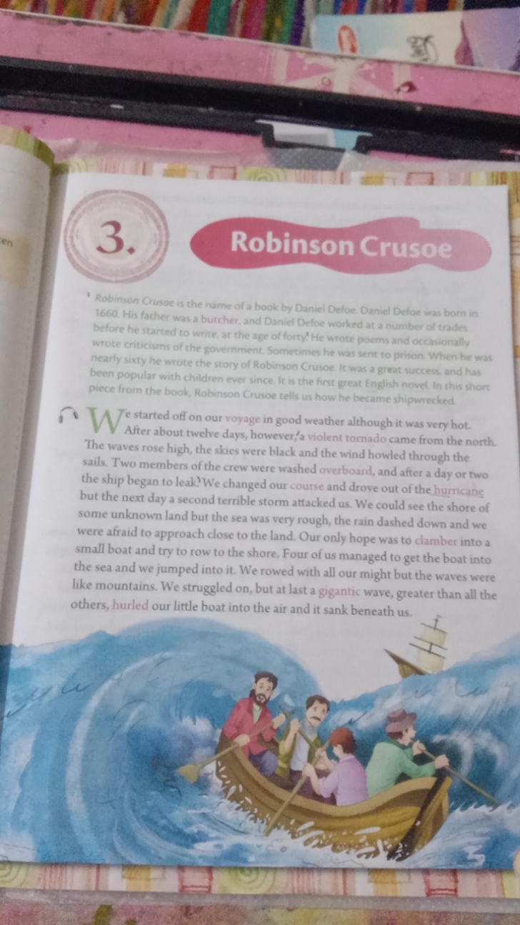 Robinson Crusoe
- Robinson Crusoe is the name of a book by Daniel Defo