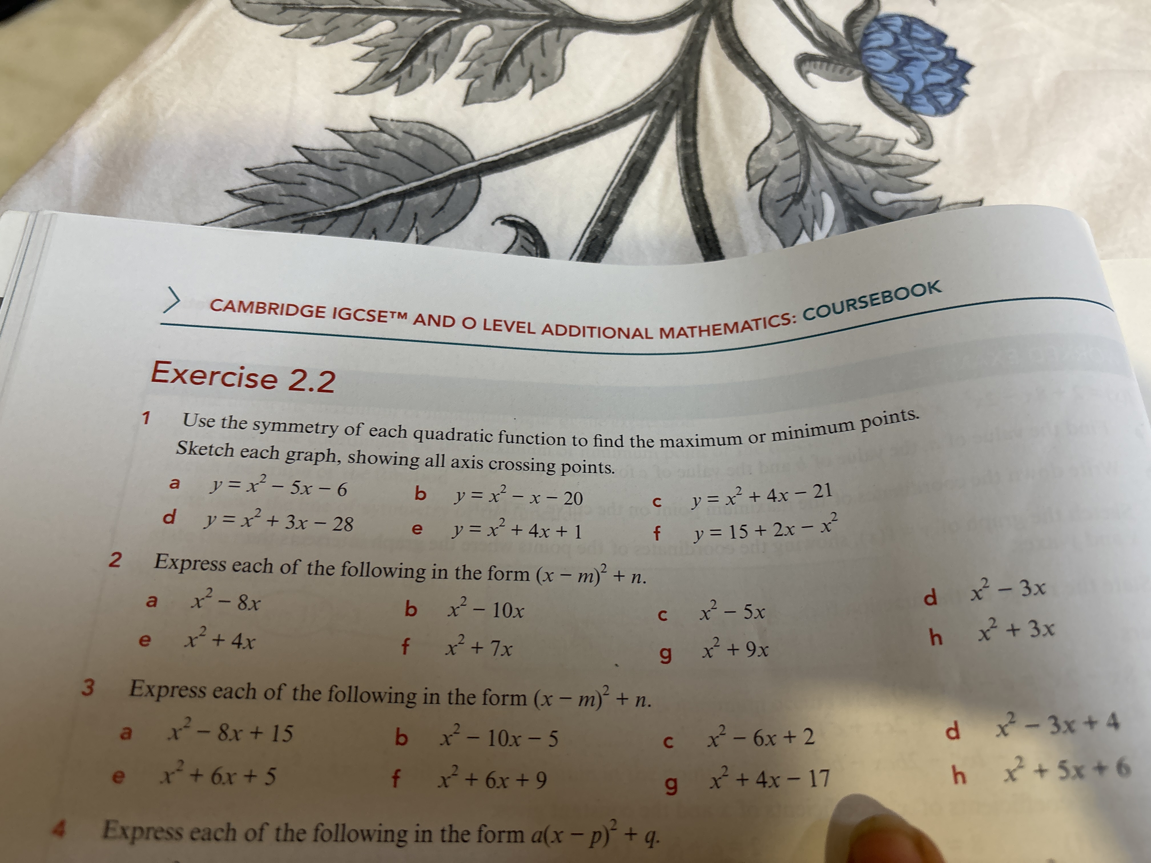  cambridge igcsetm and o level additional mathematics coursebookexerci 