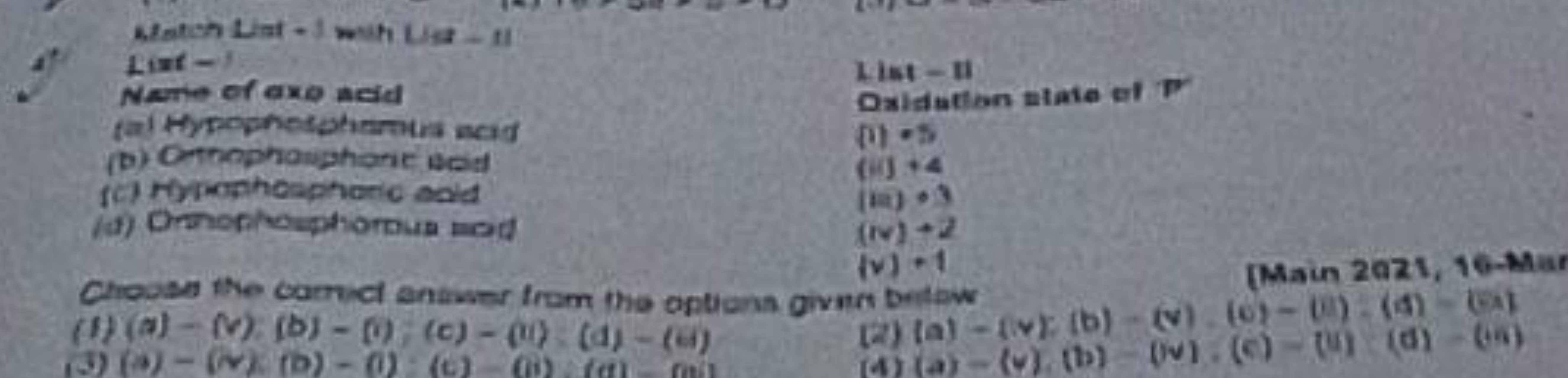 
s,tstion List - I weih Lis - IIH Lig−1
Narte of a×o acid
1.ist - 11
Q