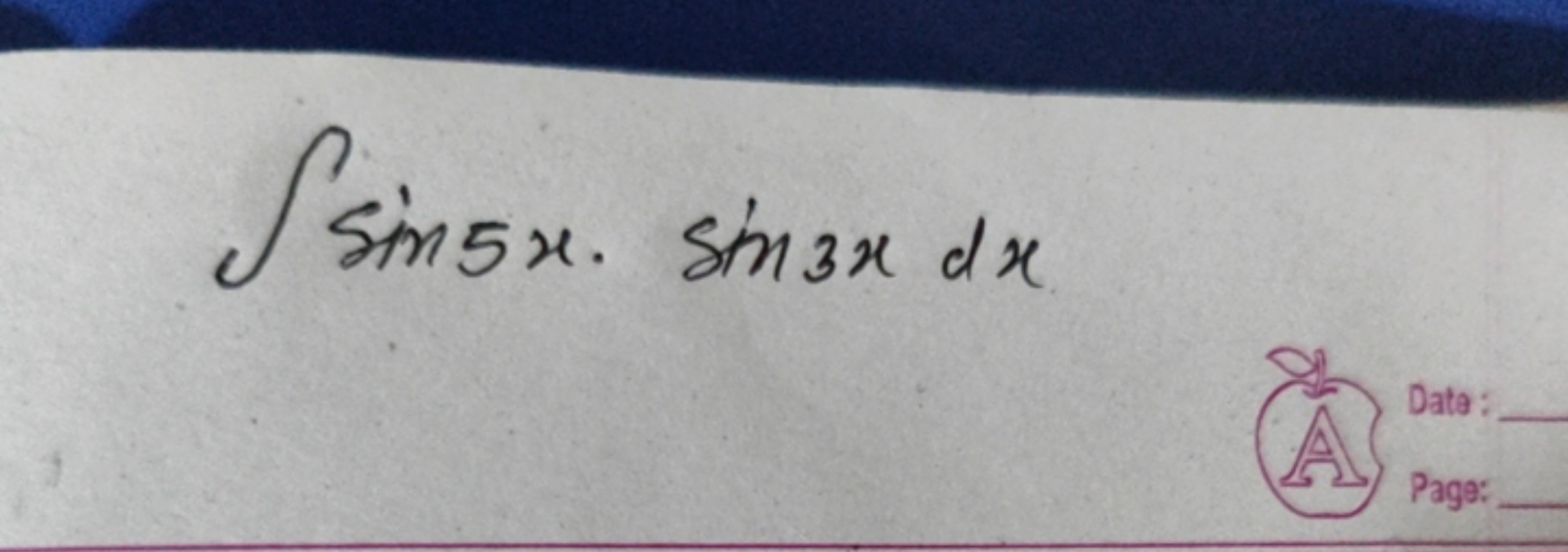 ∫sin5x⋅sin3xdx