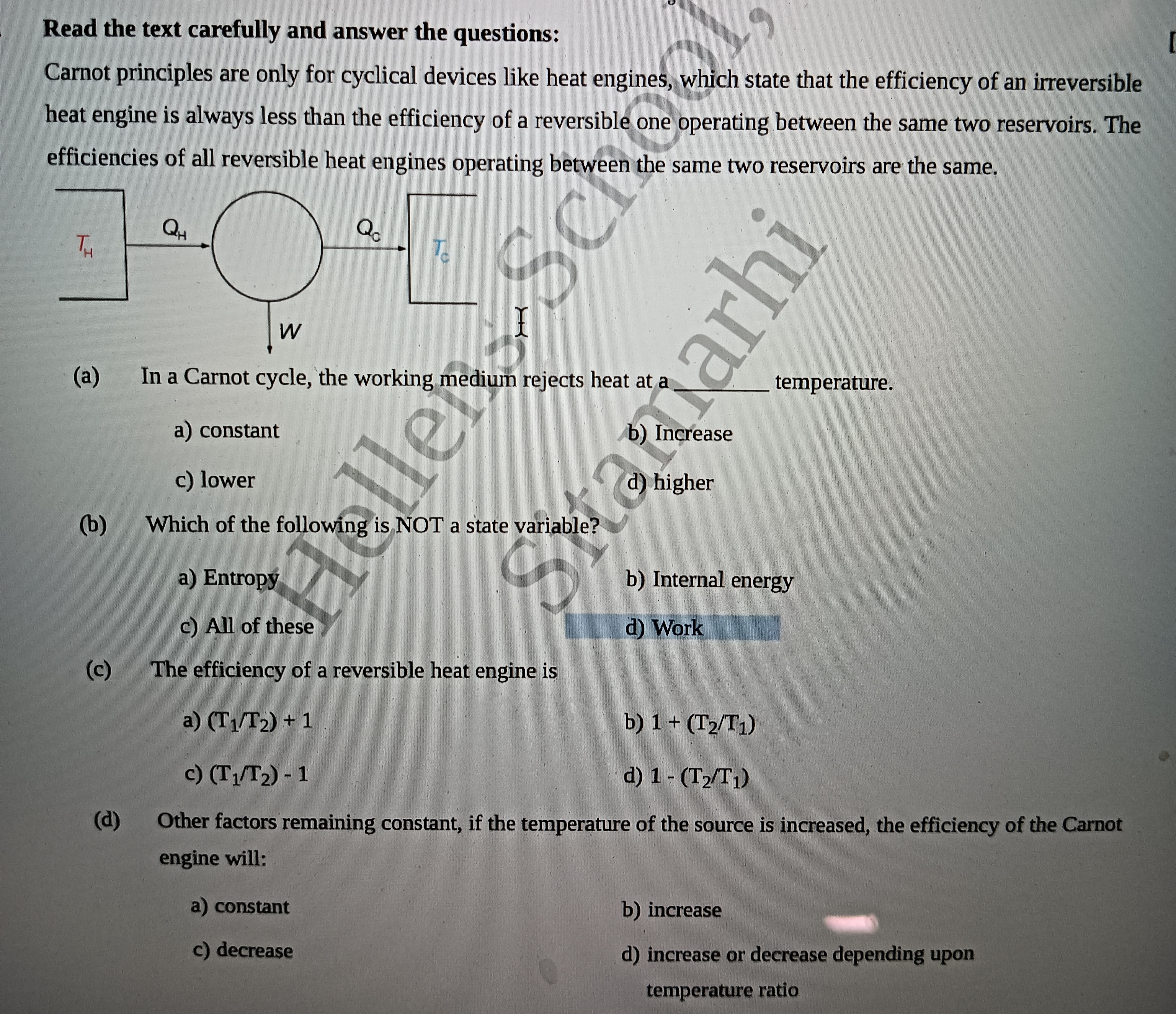 Read the text carefully and answer the questions: Carnot principles ar