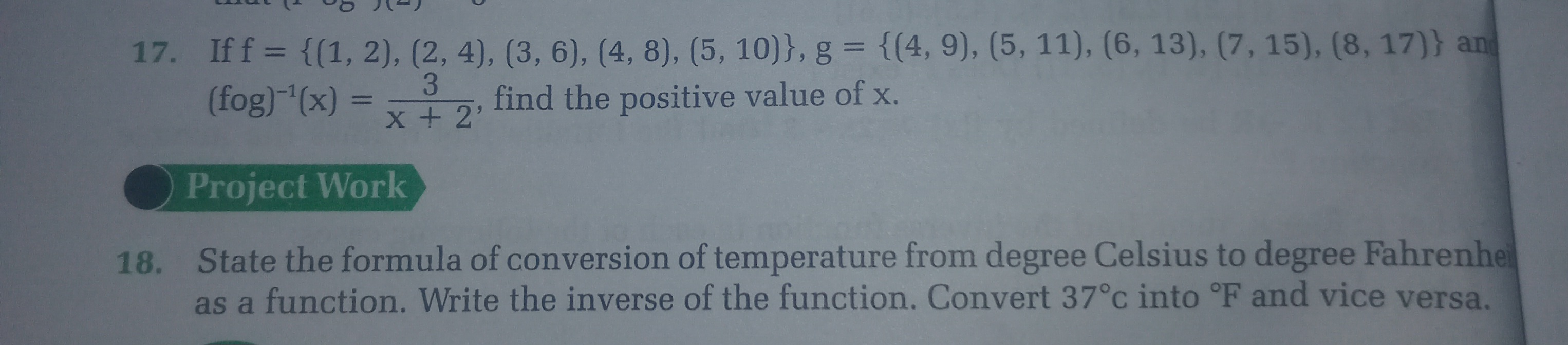 17. If f={(1,2),(2,4),(3,6),(4,8),(5,10)},g={(4,9),(5,11),(6,13),(7,15