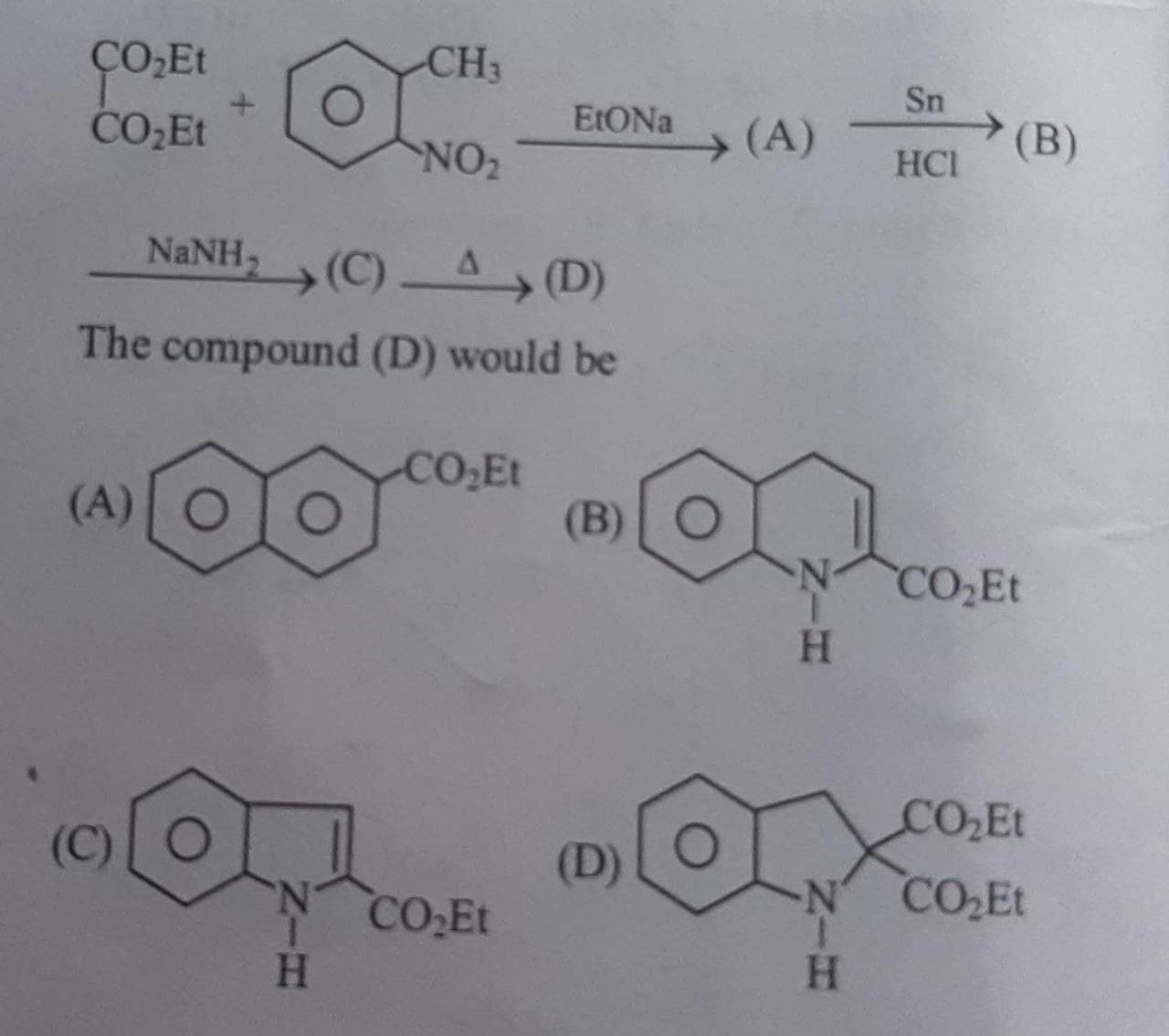 The compound (D) would be