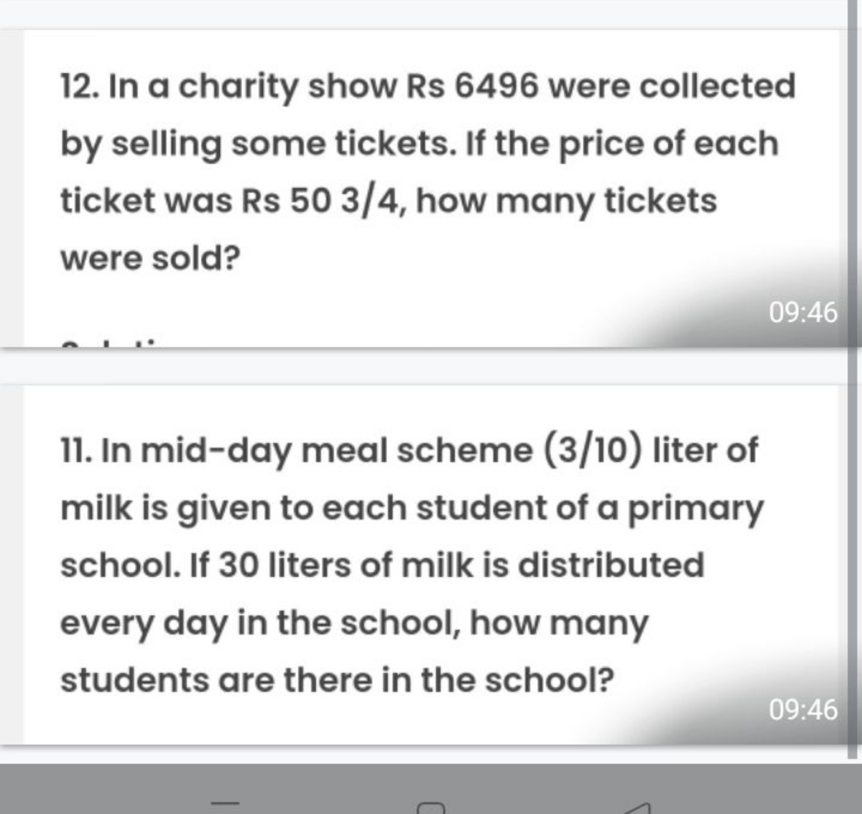 12. In a charity show Rs 6496 were collected by selling some tickets. 