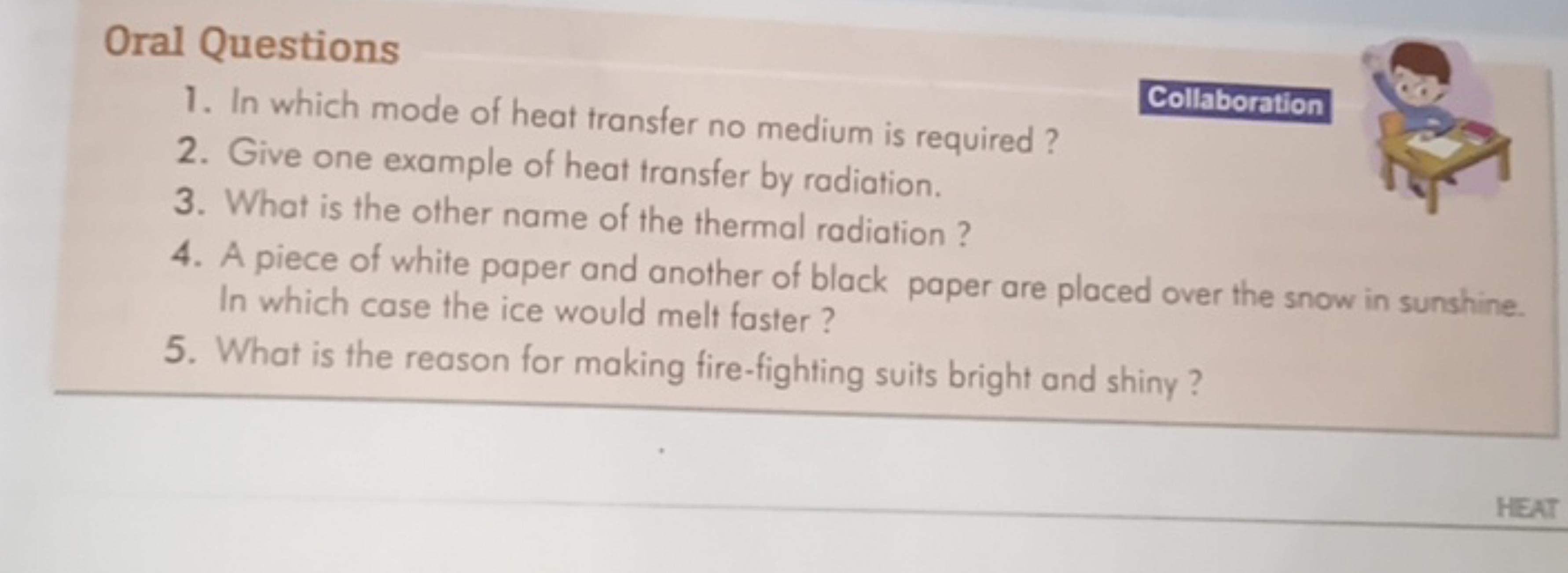 Oral Questions
1. In which mode of heat transfer no medium is required